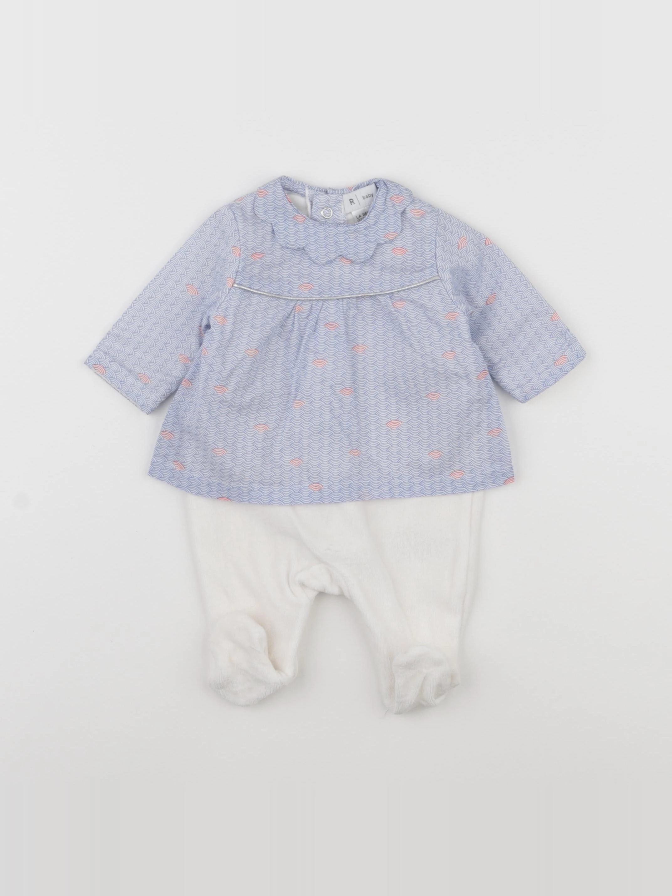La Redoute - pyjama velours bleu - 1 mois