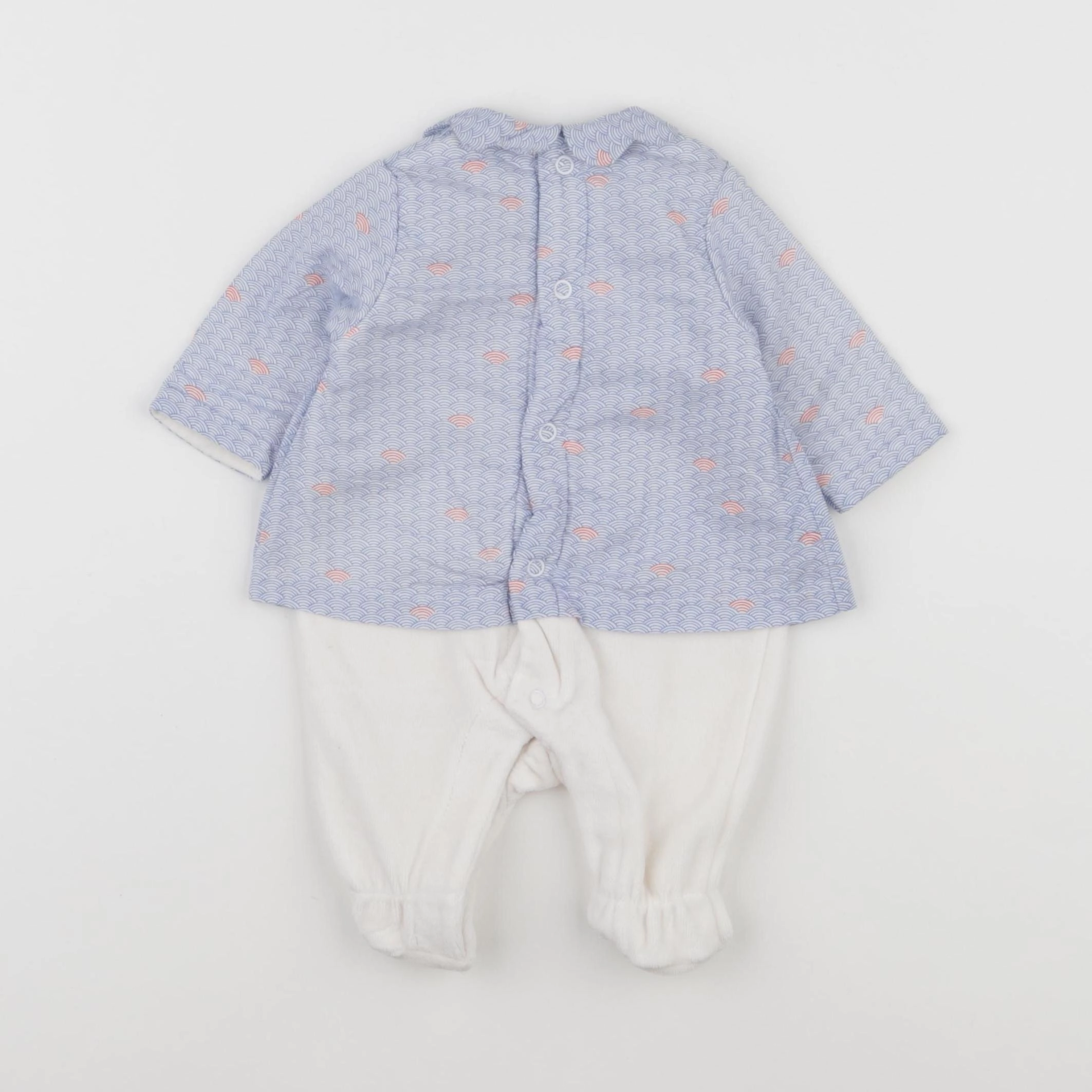 La Redoute - pyjama velours bleu - 1 mois
