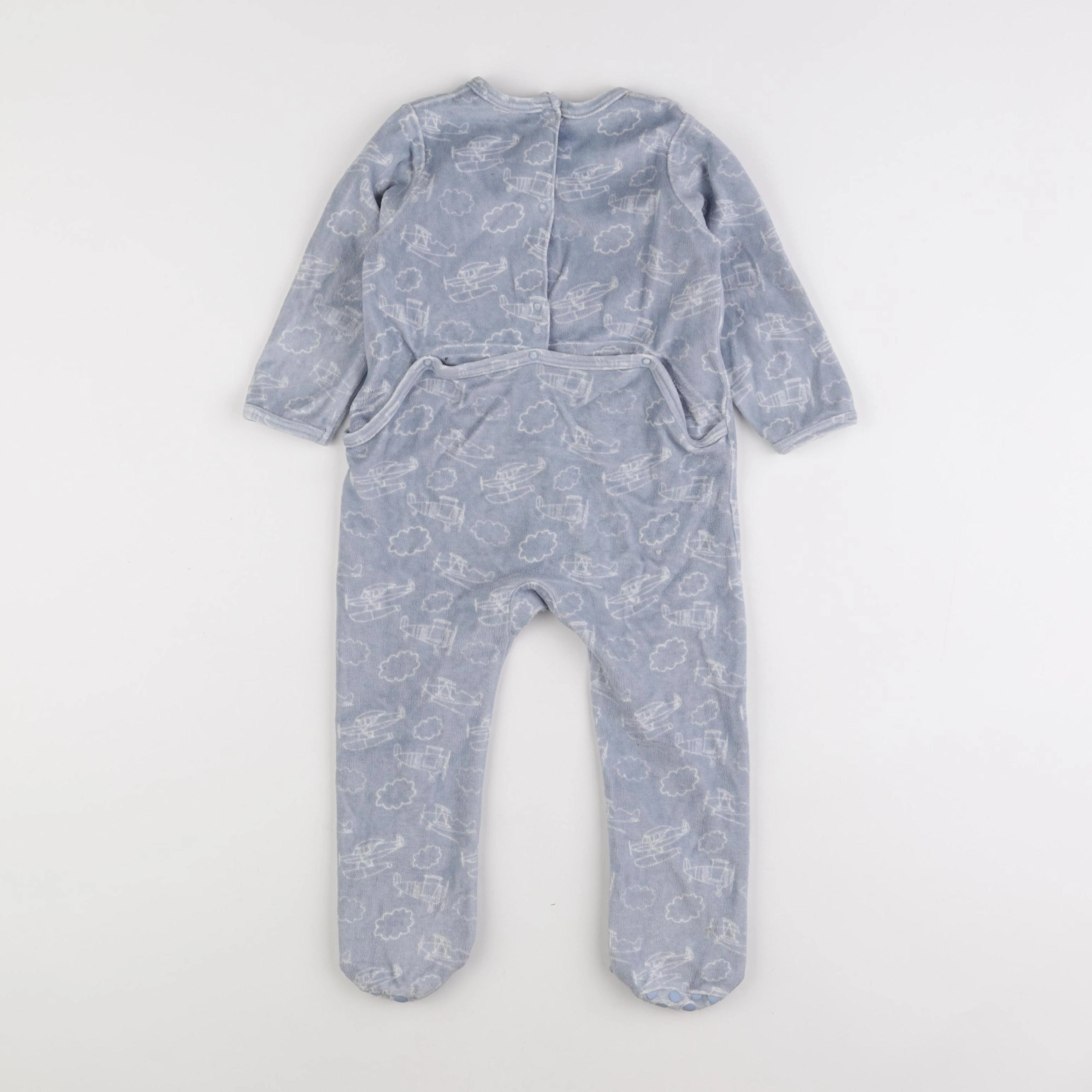 Vertbaudet - pyjama velours bleu - 2 ans