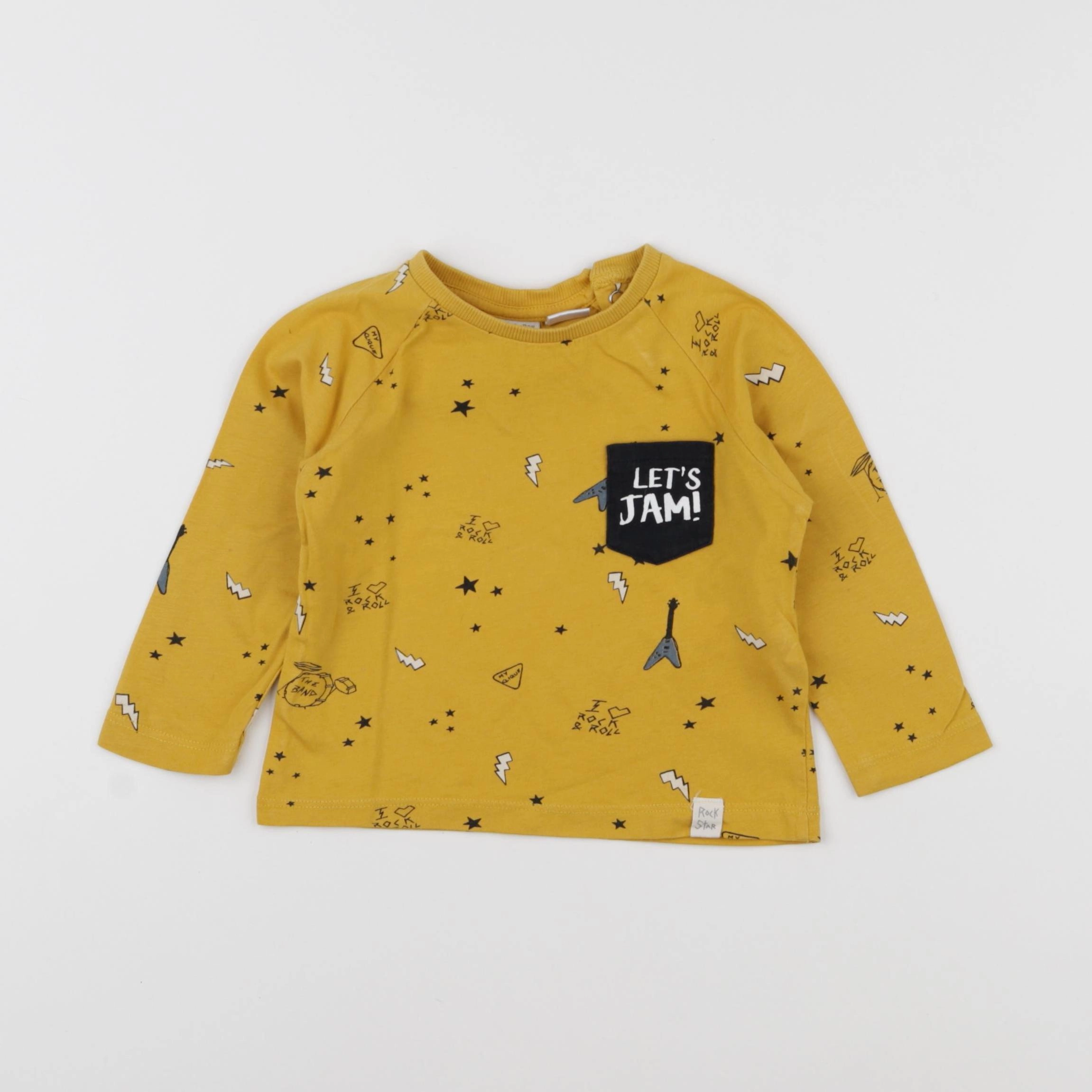 Zara - tee-shirt jaune - 9/12 mois