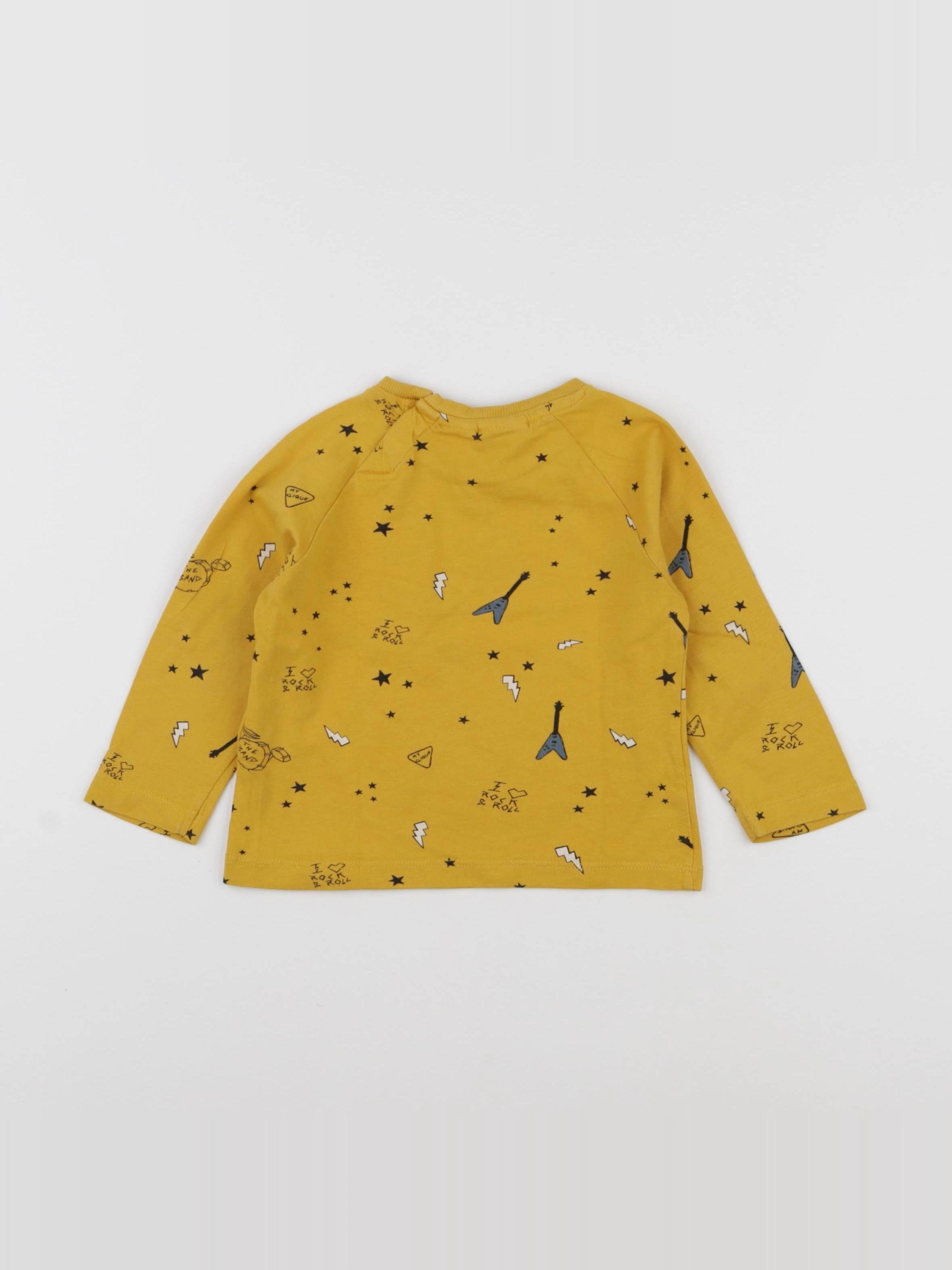 Zara - tee-shirt jaune - 9/12 mois