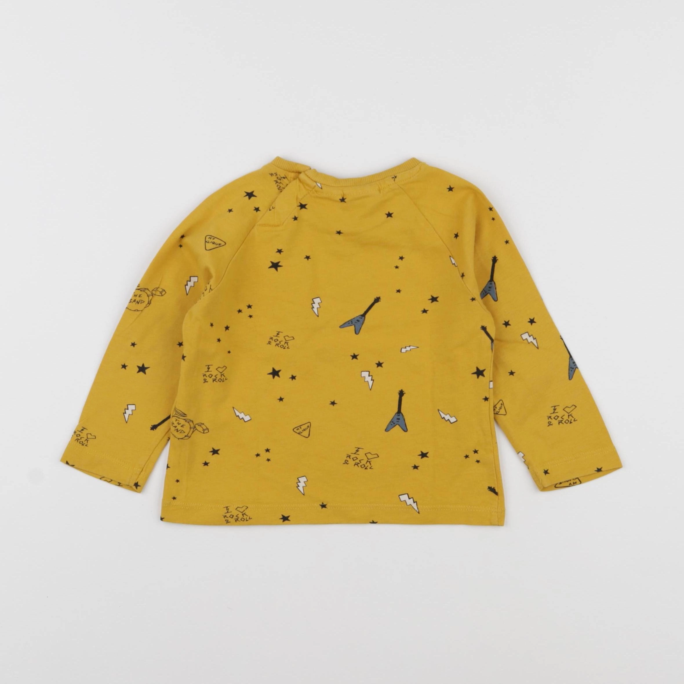 Zara - tee-shirt jaune - 9/12 mois