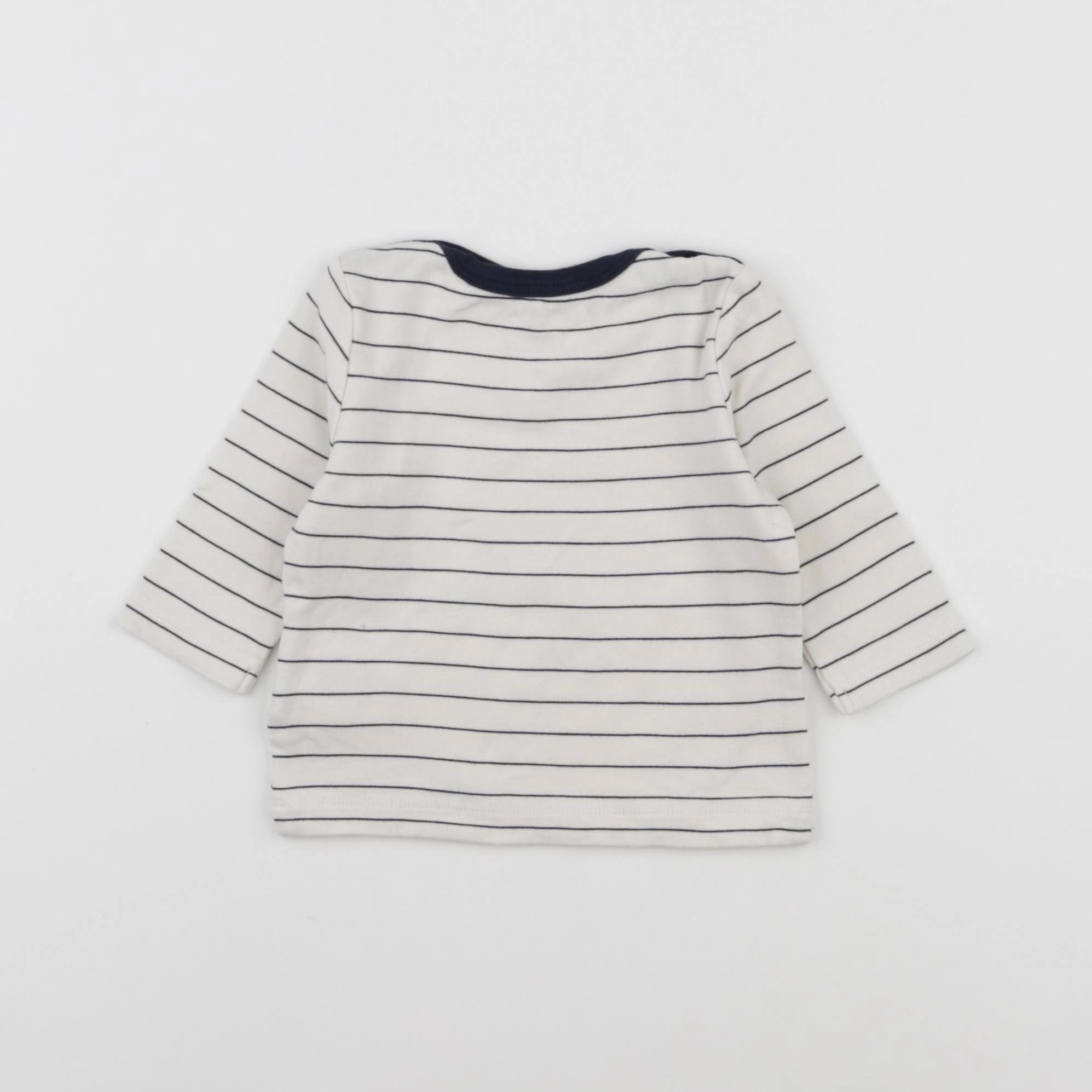 Cyrillus - tee-shirt beige, bleu - 6 mois