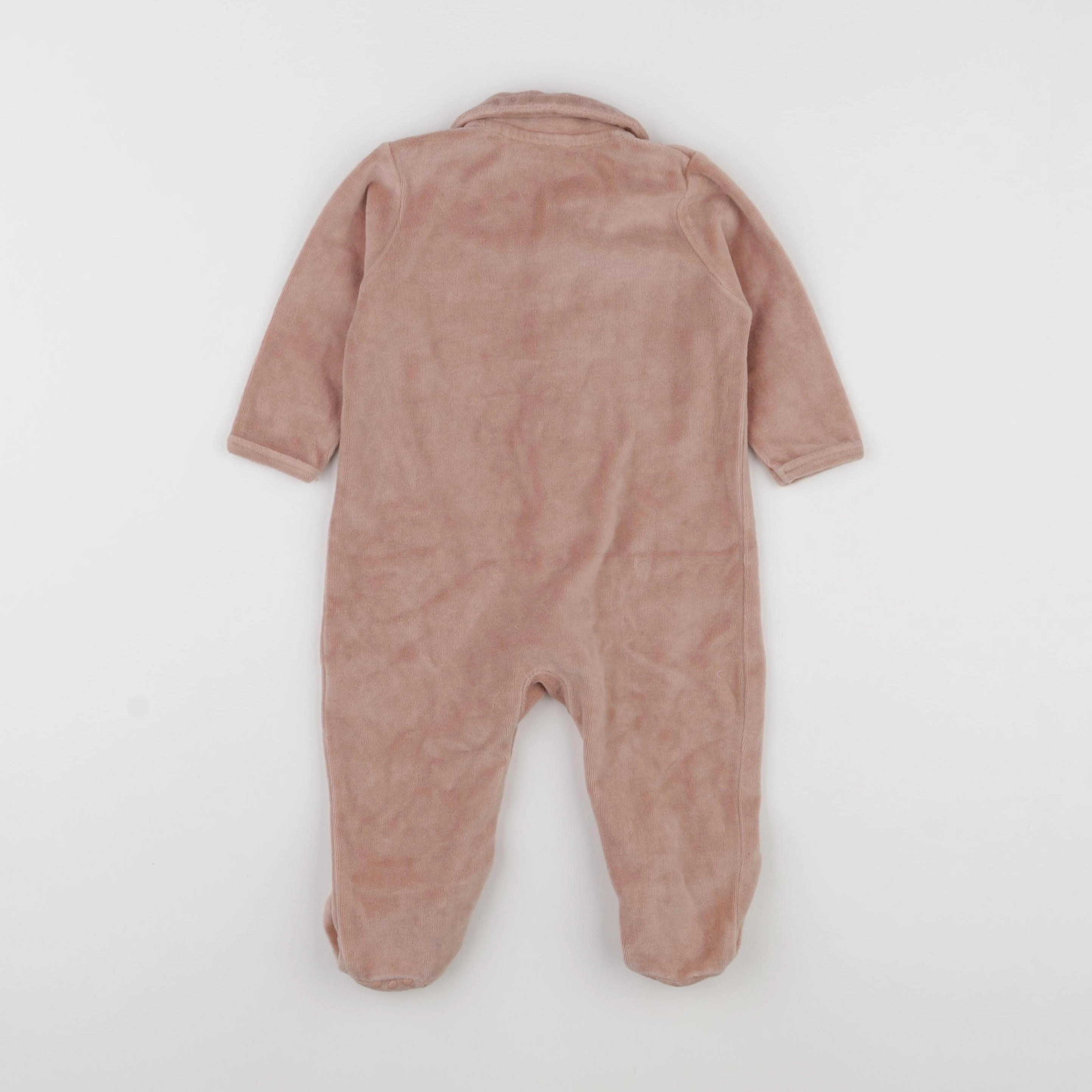Vertbaudet - pyjama velours marron - 9 mois