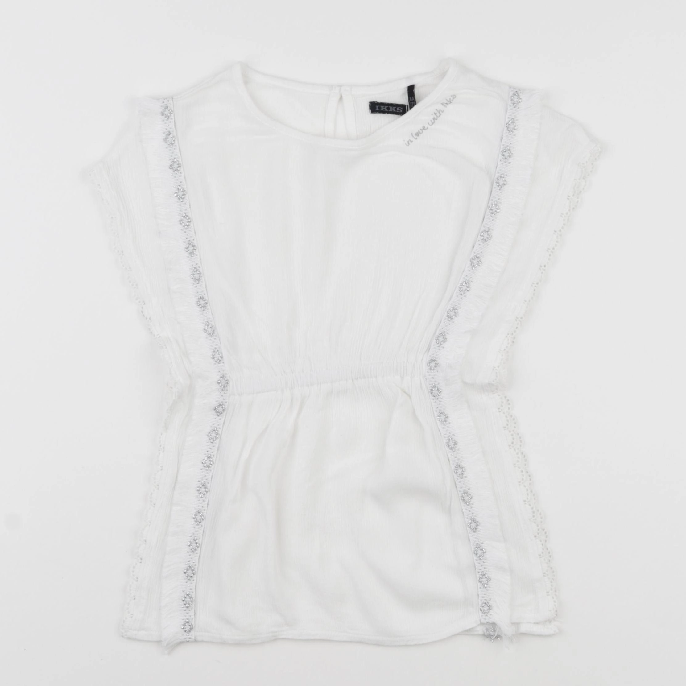 IKKS - blouse blanc - 8 ans