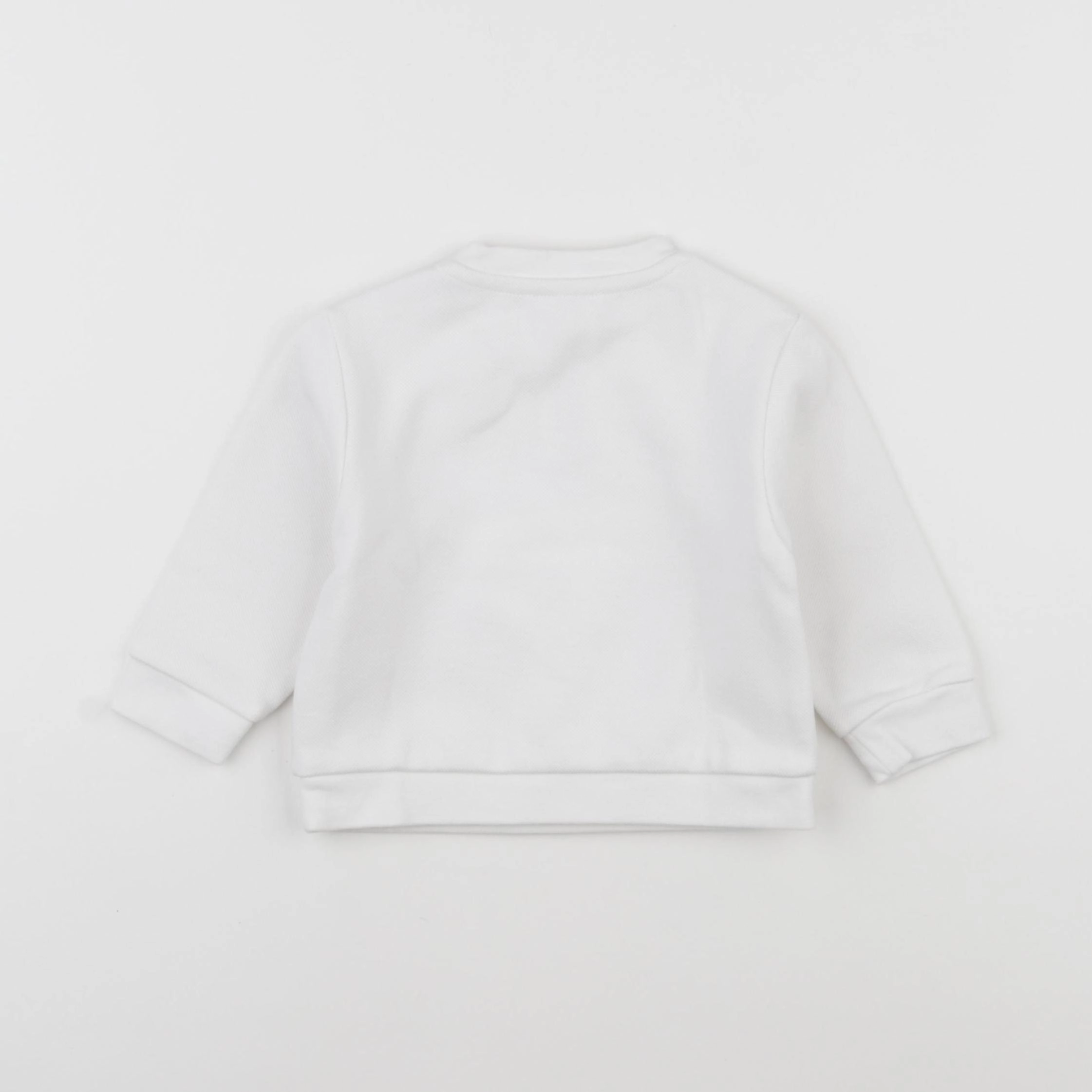 Jacadi - sweat blanc, bleu - 12 mois