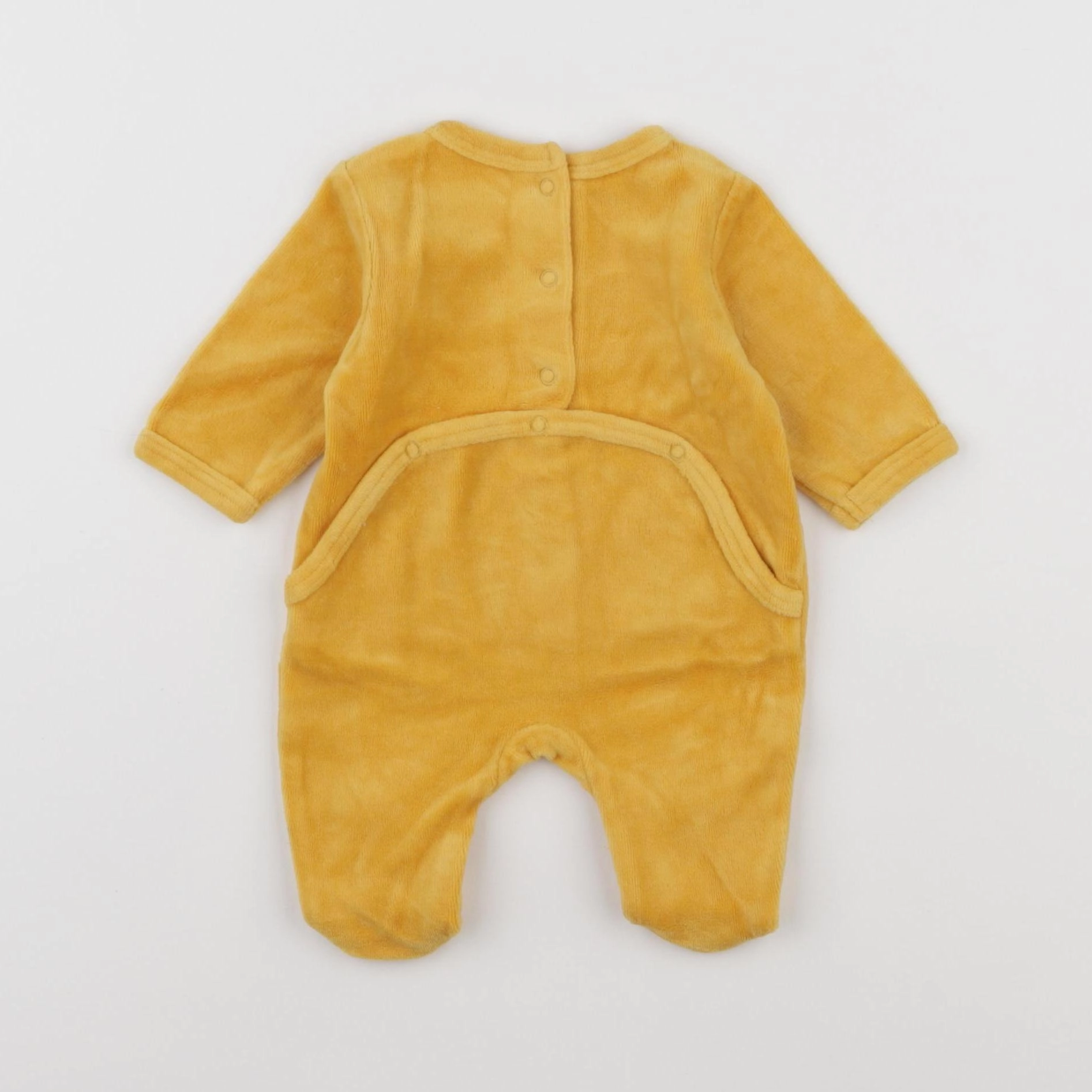 Vertbaudet - pyjama velours jaune - 0 mois