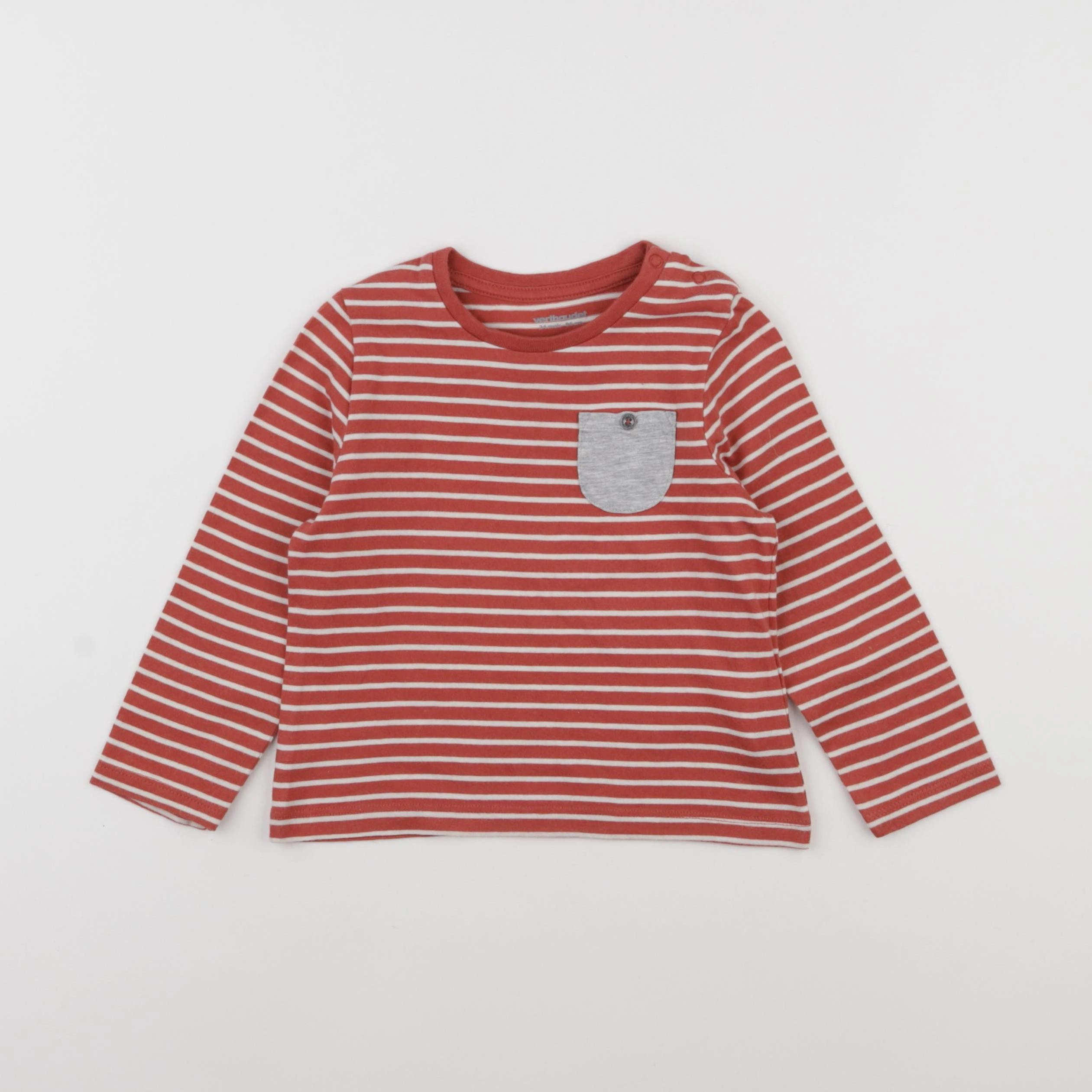 Vertbaudet - tee-shirt rouge - 24 mois