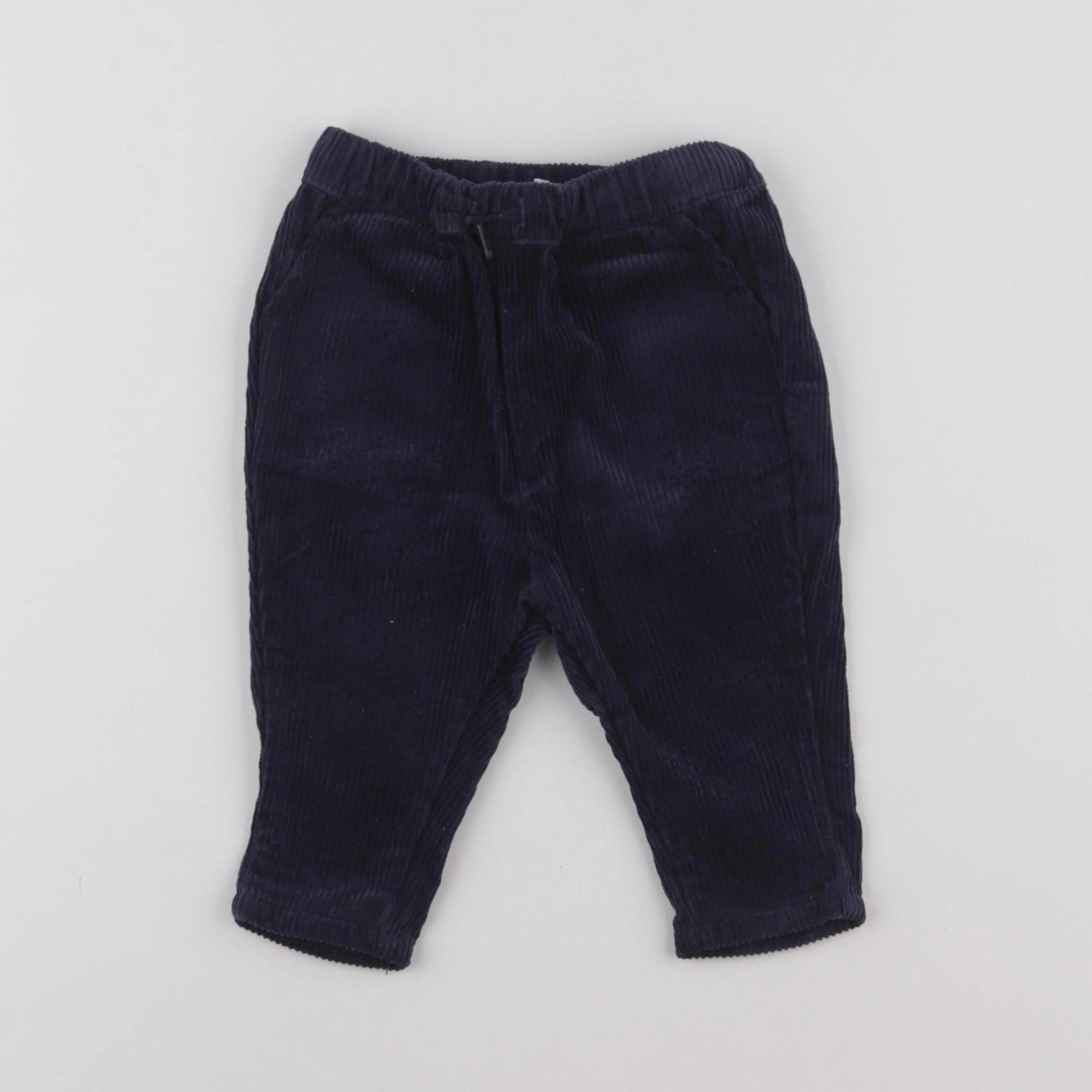 Vertbaudet - pantalon bleu - 6 mois