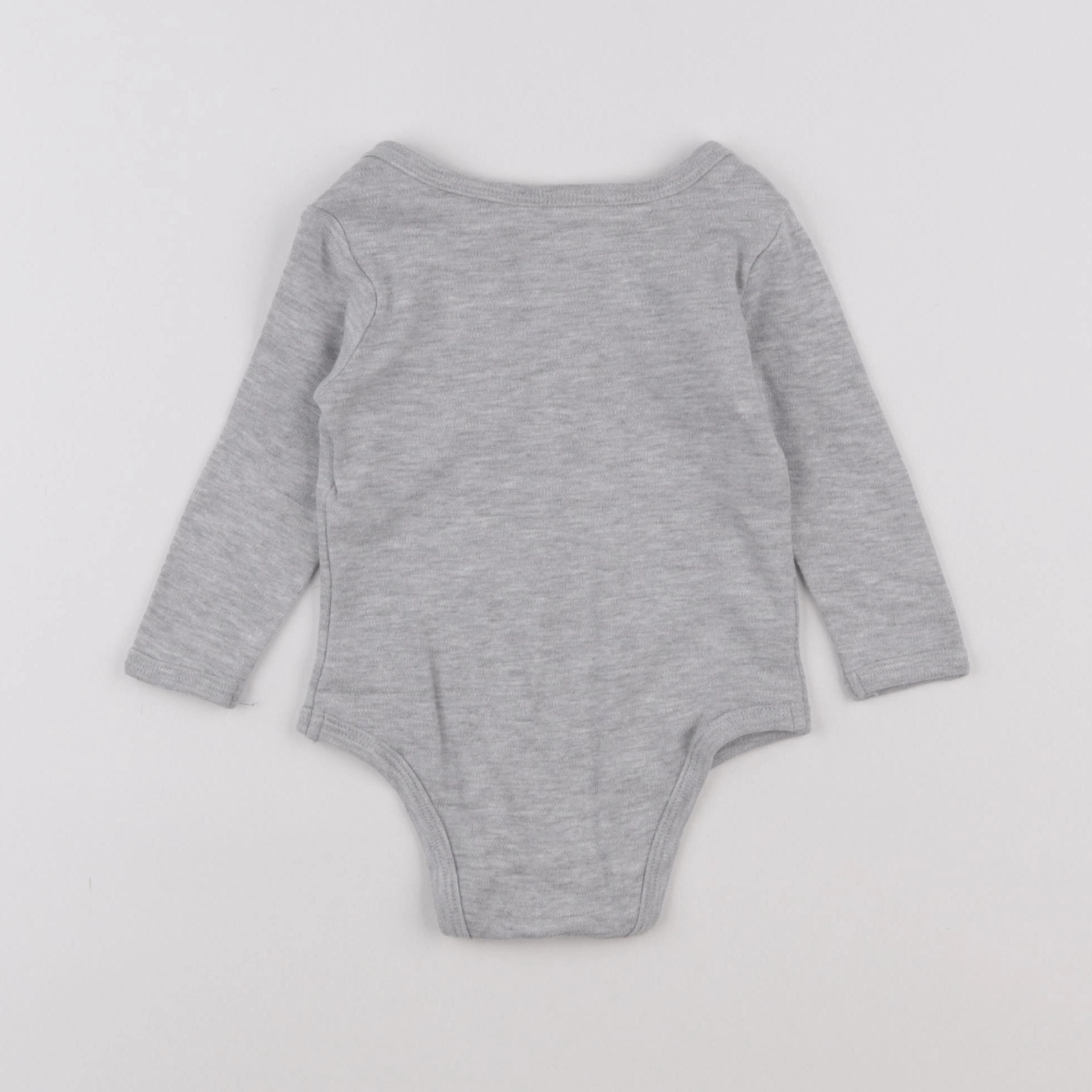 Vertbaudet - body gris - 6 mois