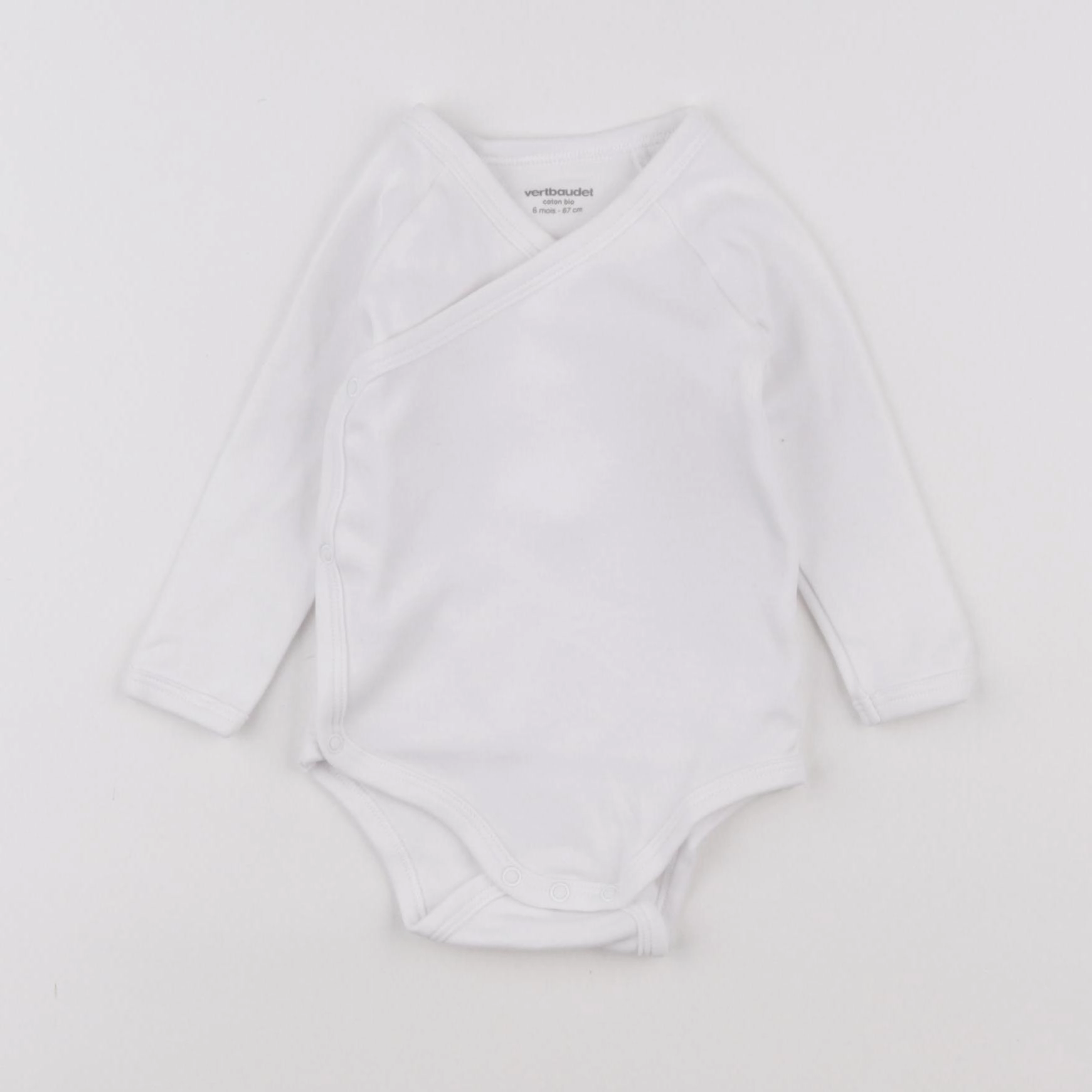 Vertbaudet - body blanc - 6 mois