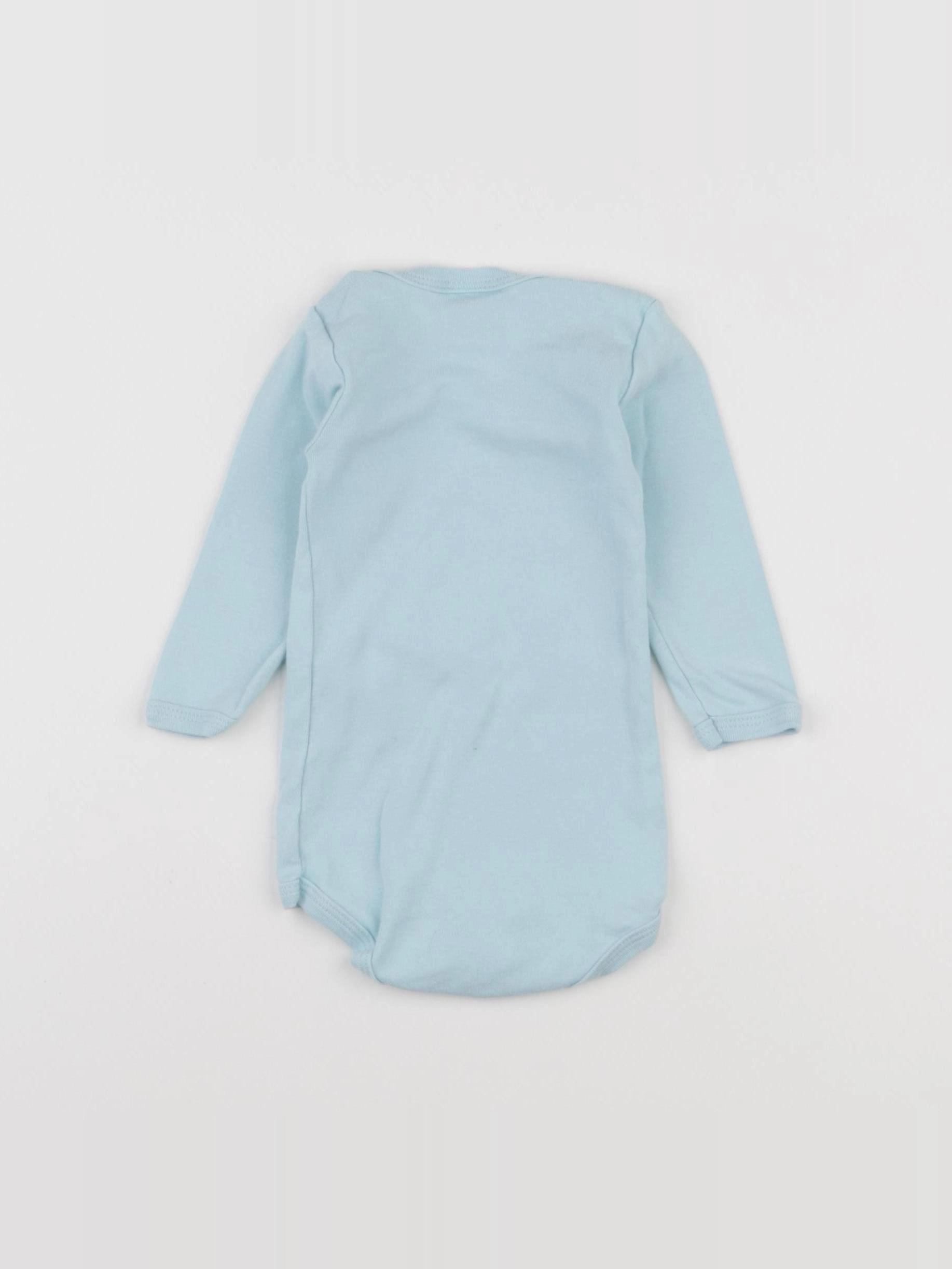 Petit Bateau - body bleu - 6 mois