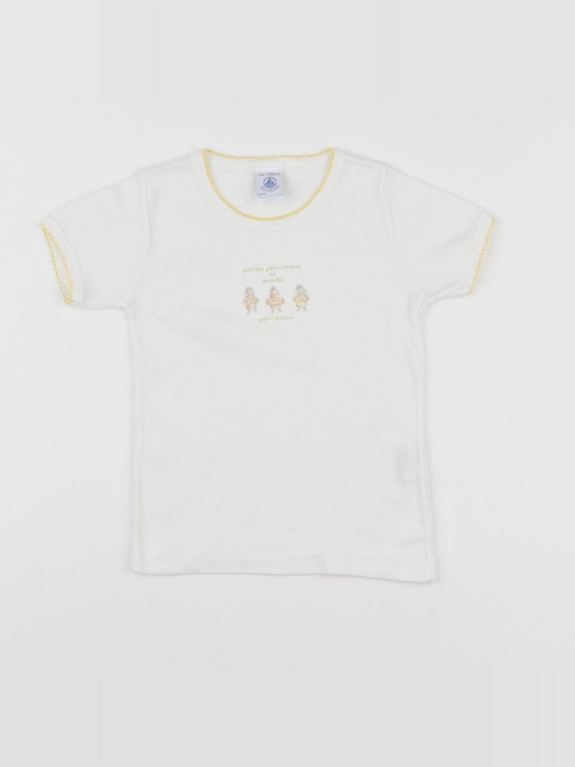 Petit Bateau - maillot de corps blanc - 2 ans