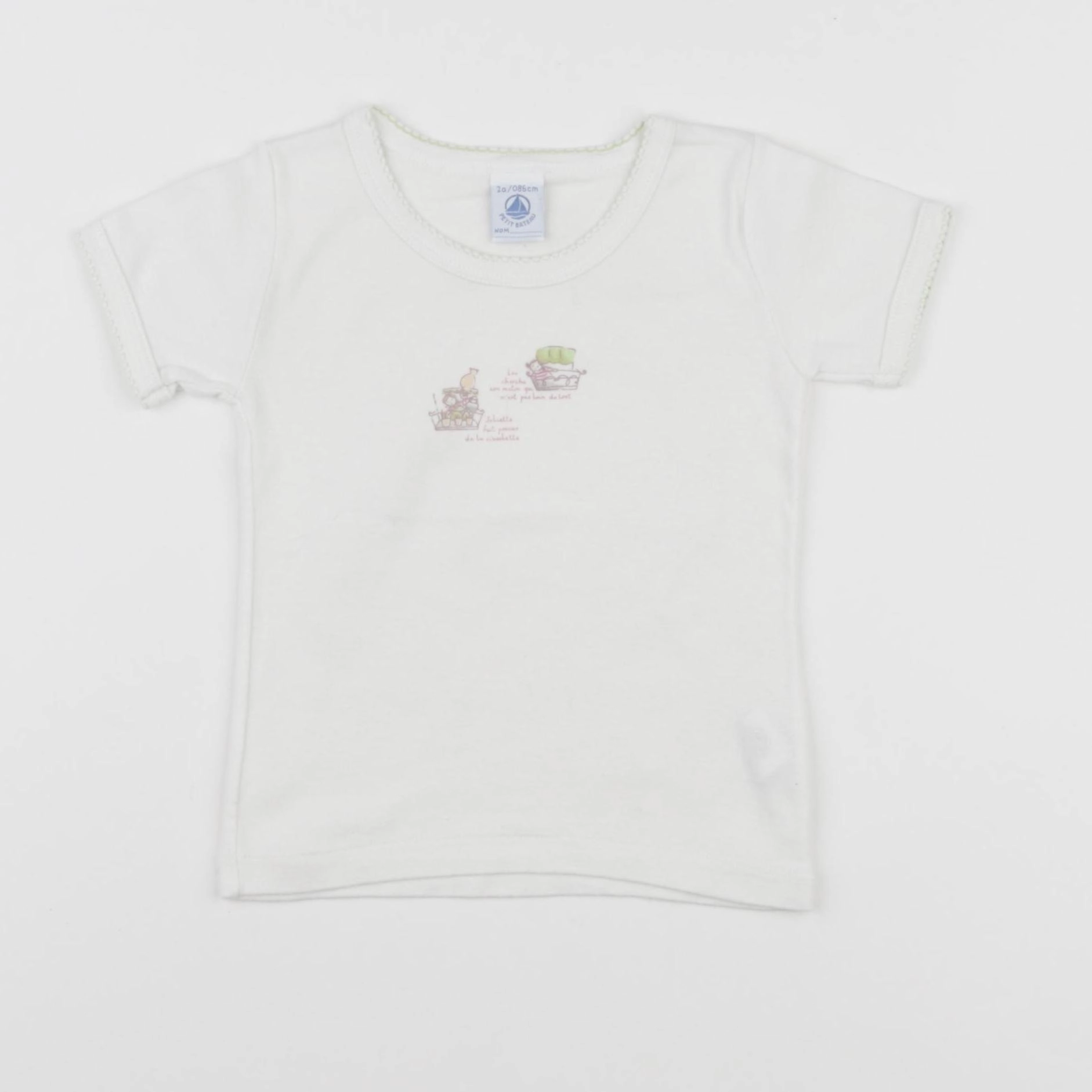 Petit Bateau - maillot de corps blanc - 2 ans