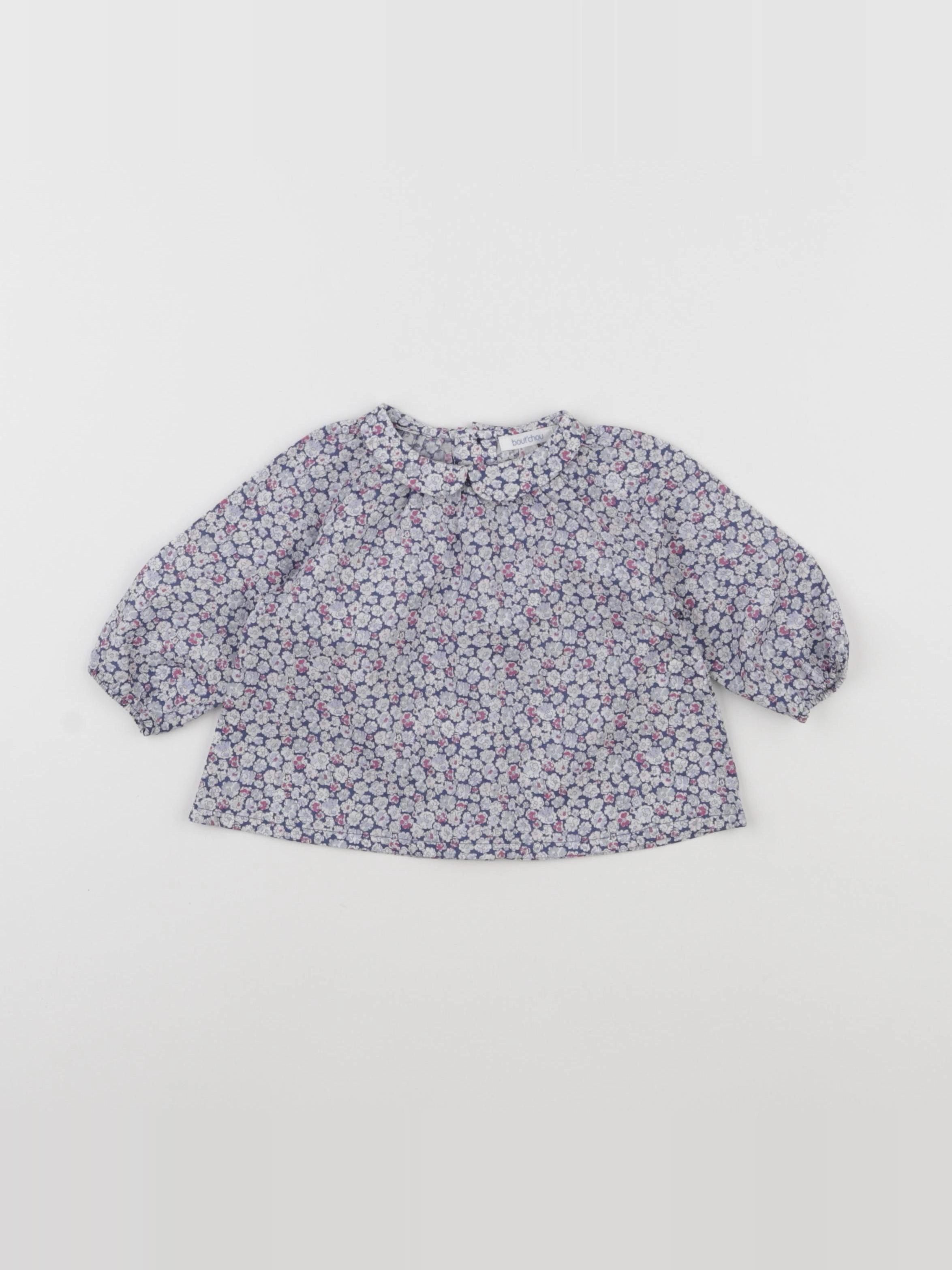 Boutchou - blouse bleu - 3 mois