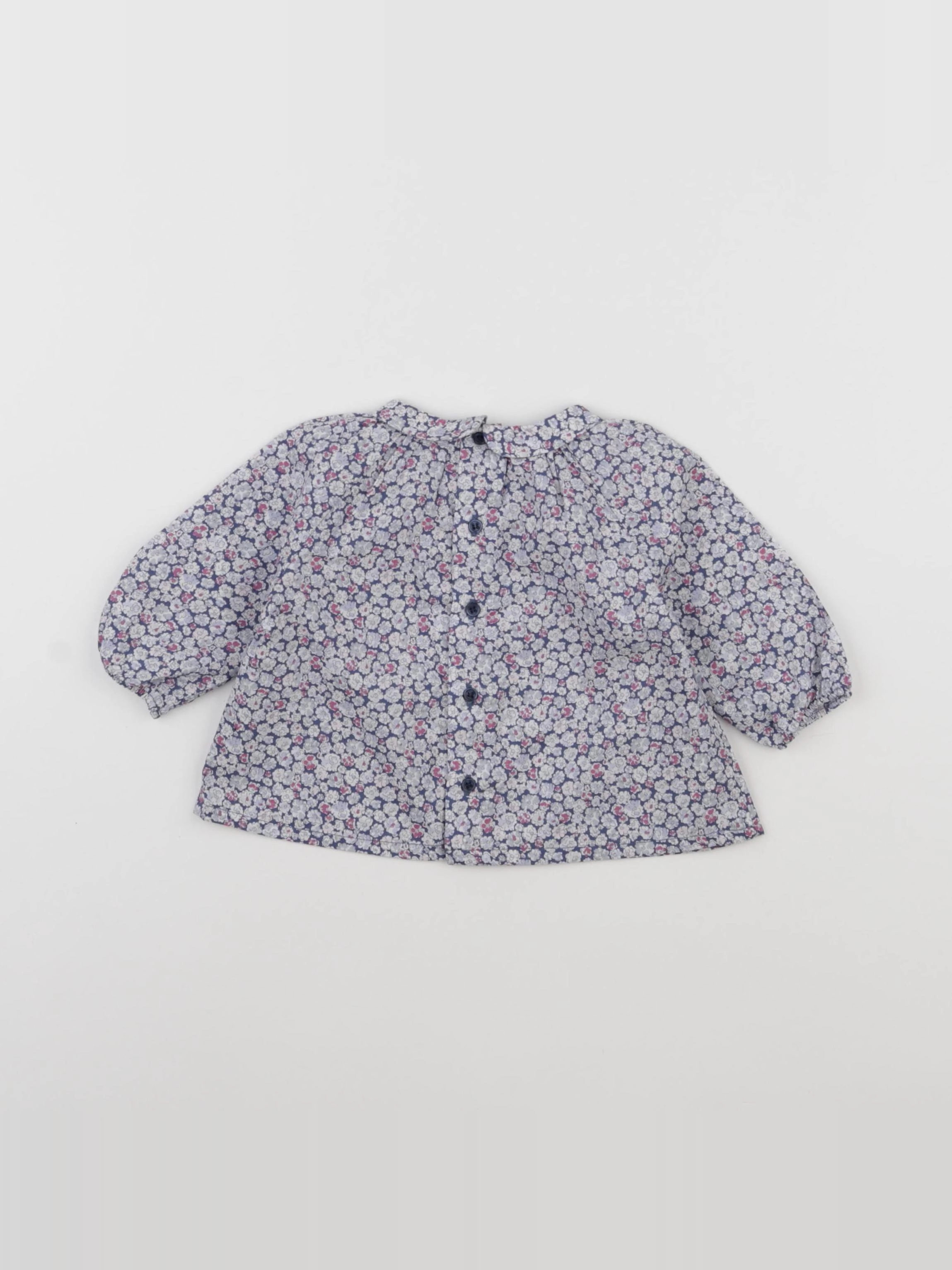 Boutchou - blouse bleu - 3 mois