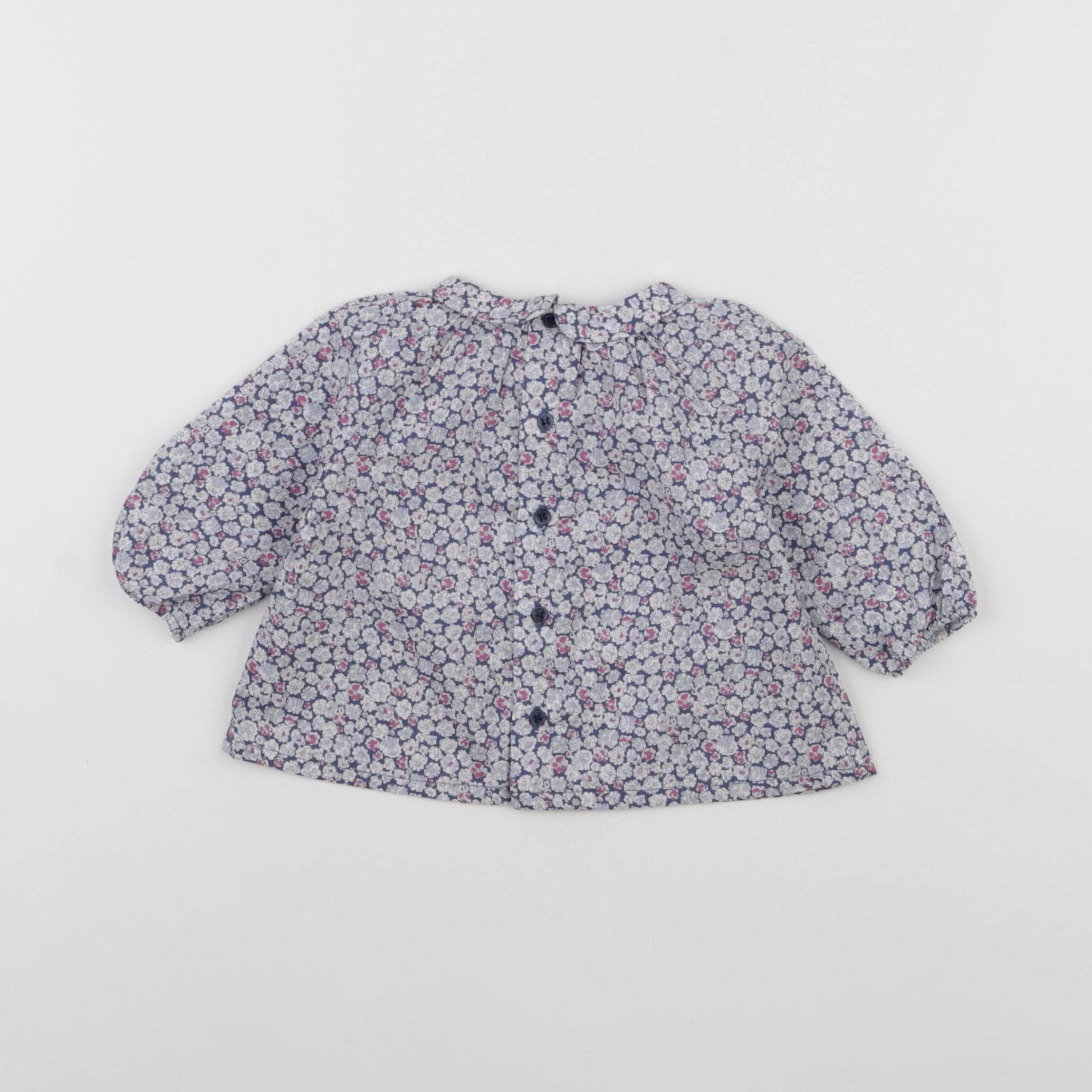 Boutchou - blouse bleu - 3 mois