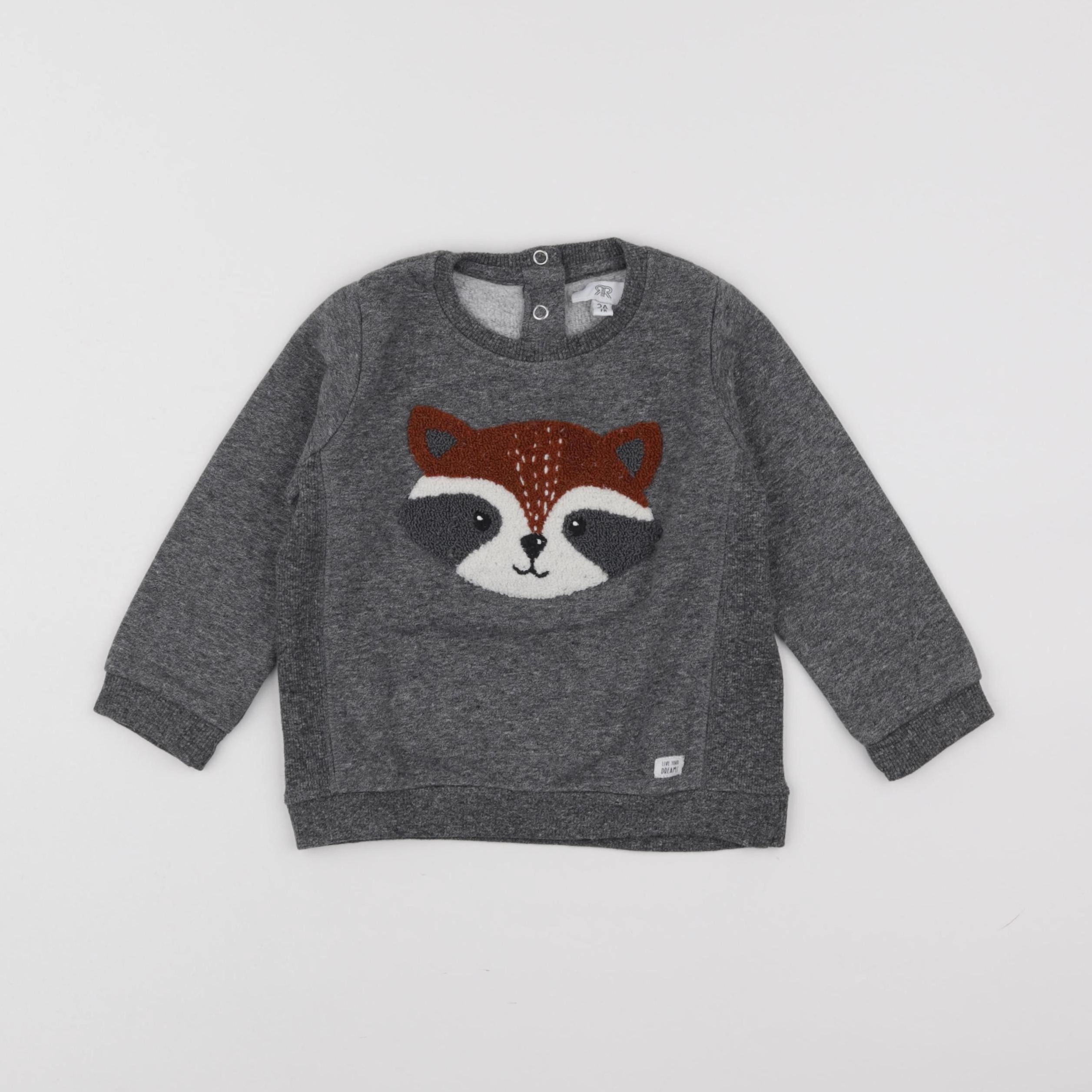 La Redoute - sweat gris - 2 ans
