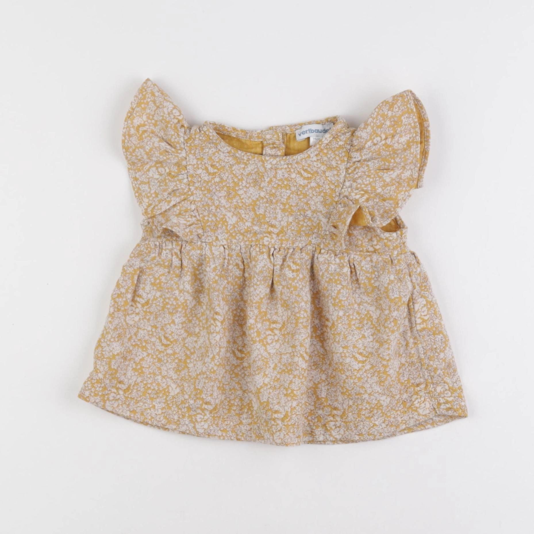 Vertbaudet - blouse jaune - 9 mois