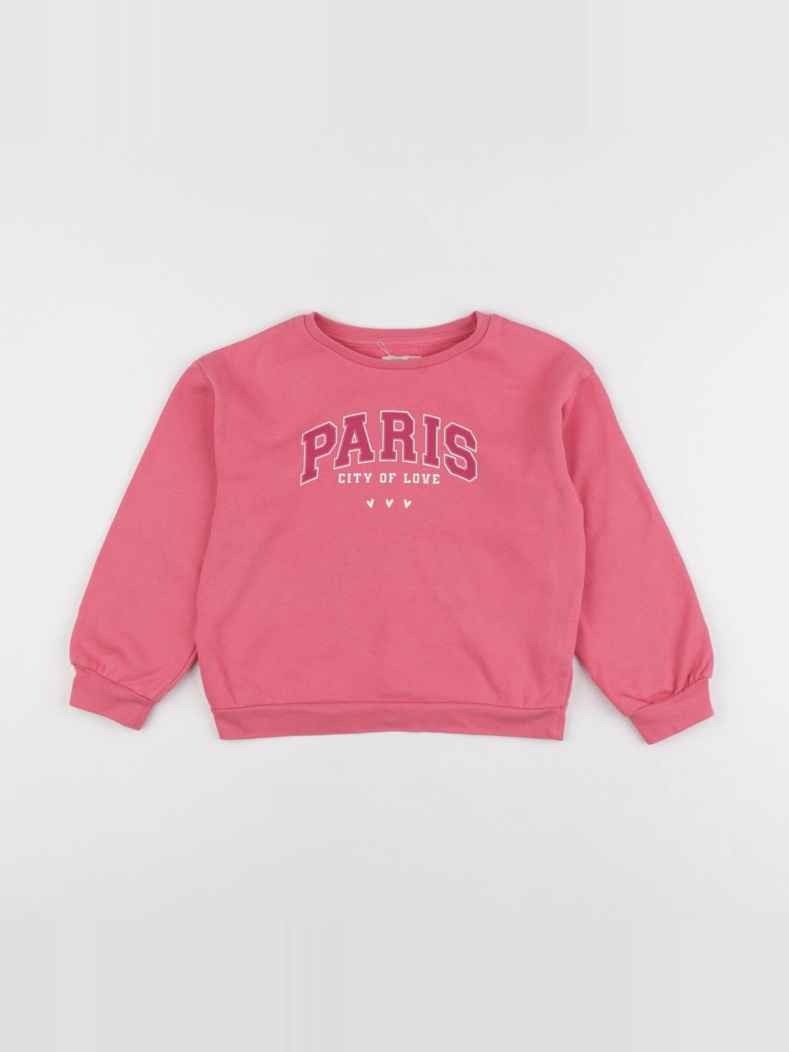 Vertbaudet - sweat rose - 6 ans