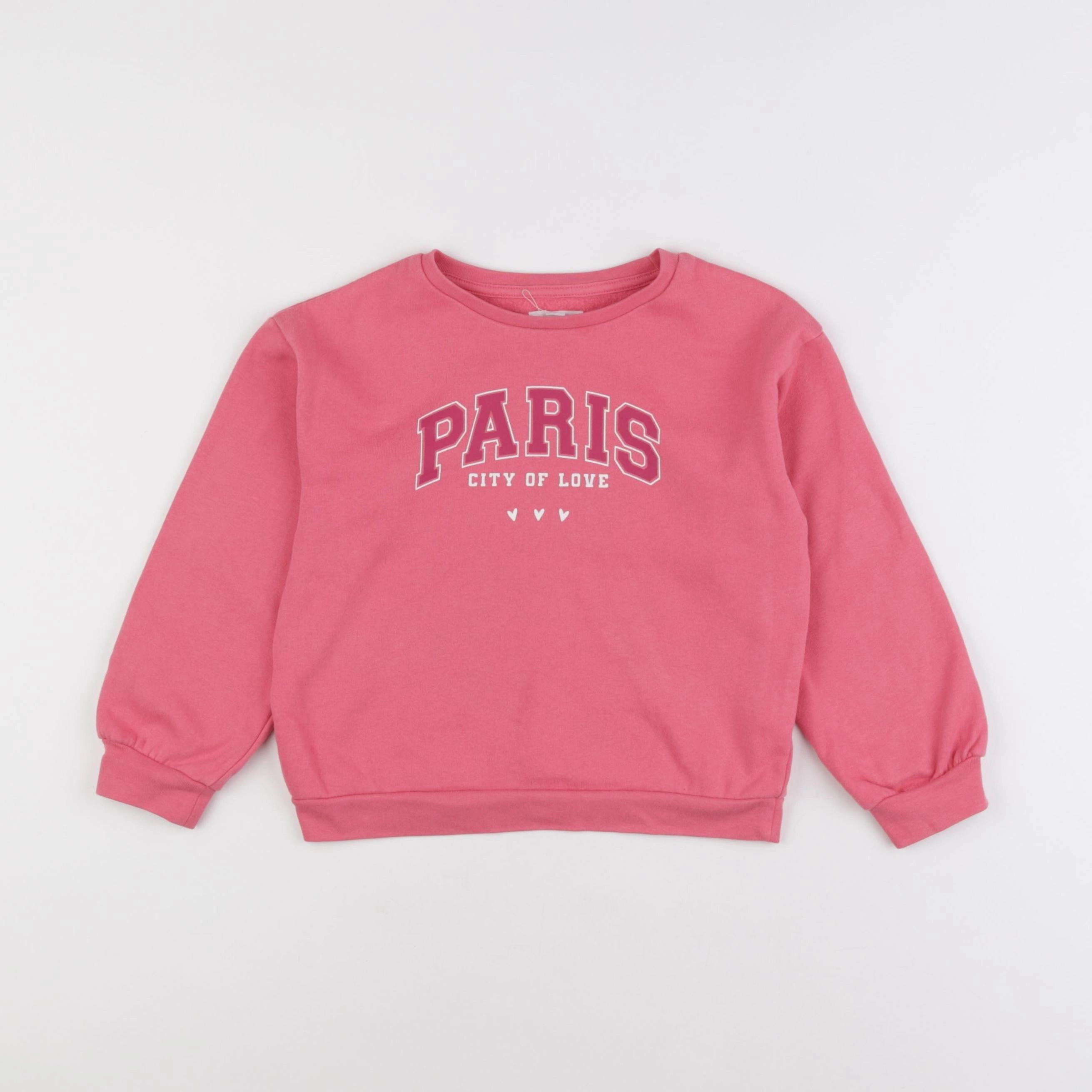 Vertbaudet - sweat rose - 6 ans