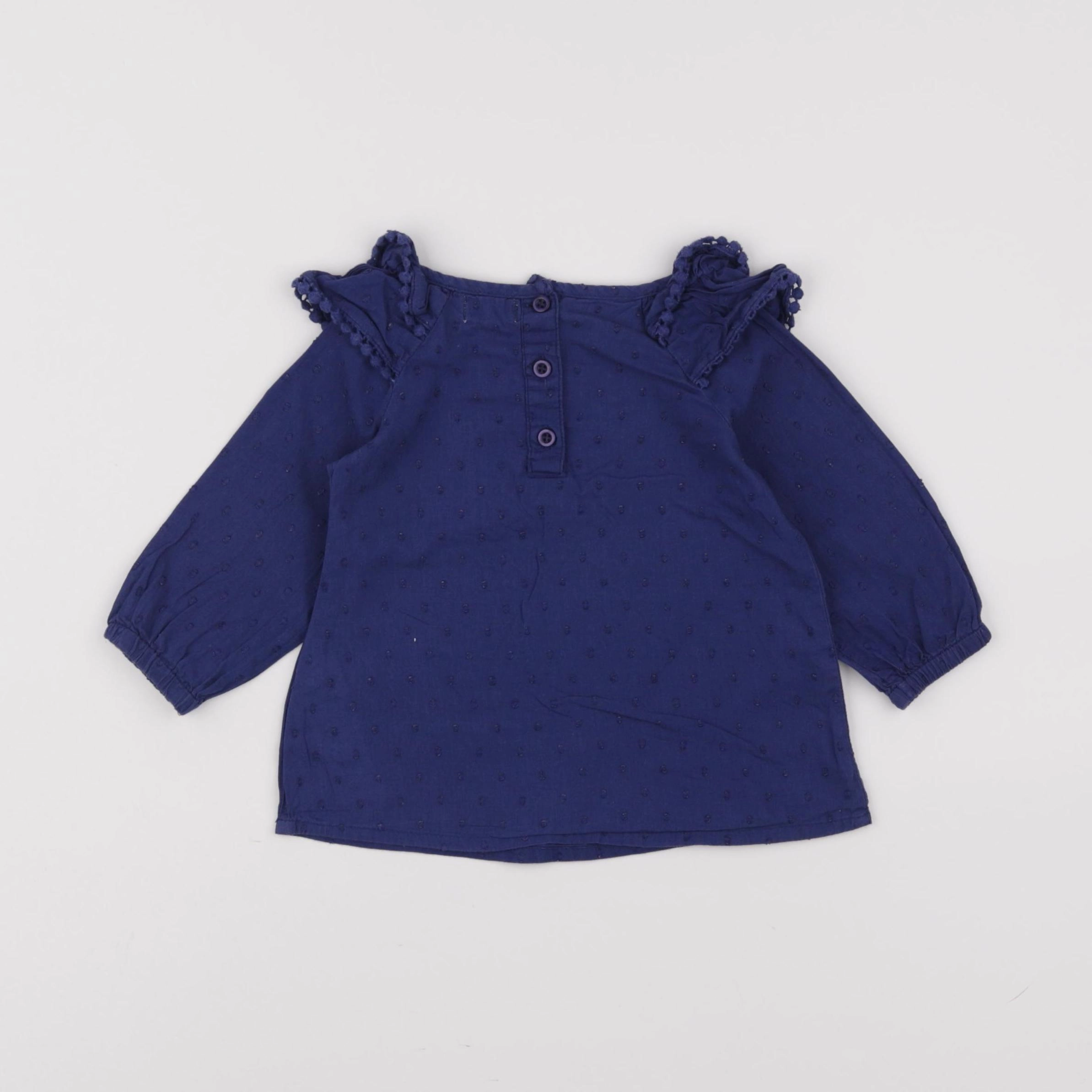 La Redoute - blouse bleu - 9 mois