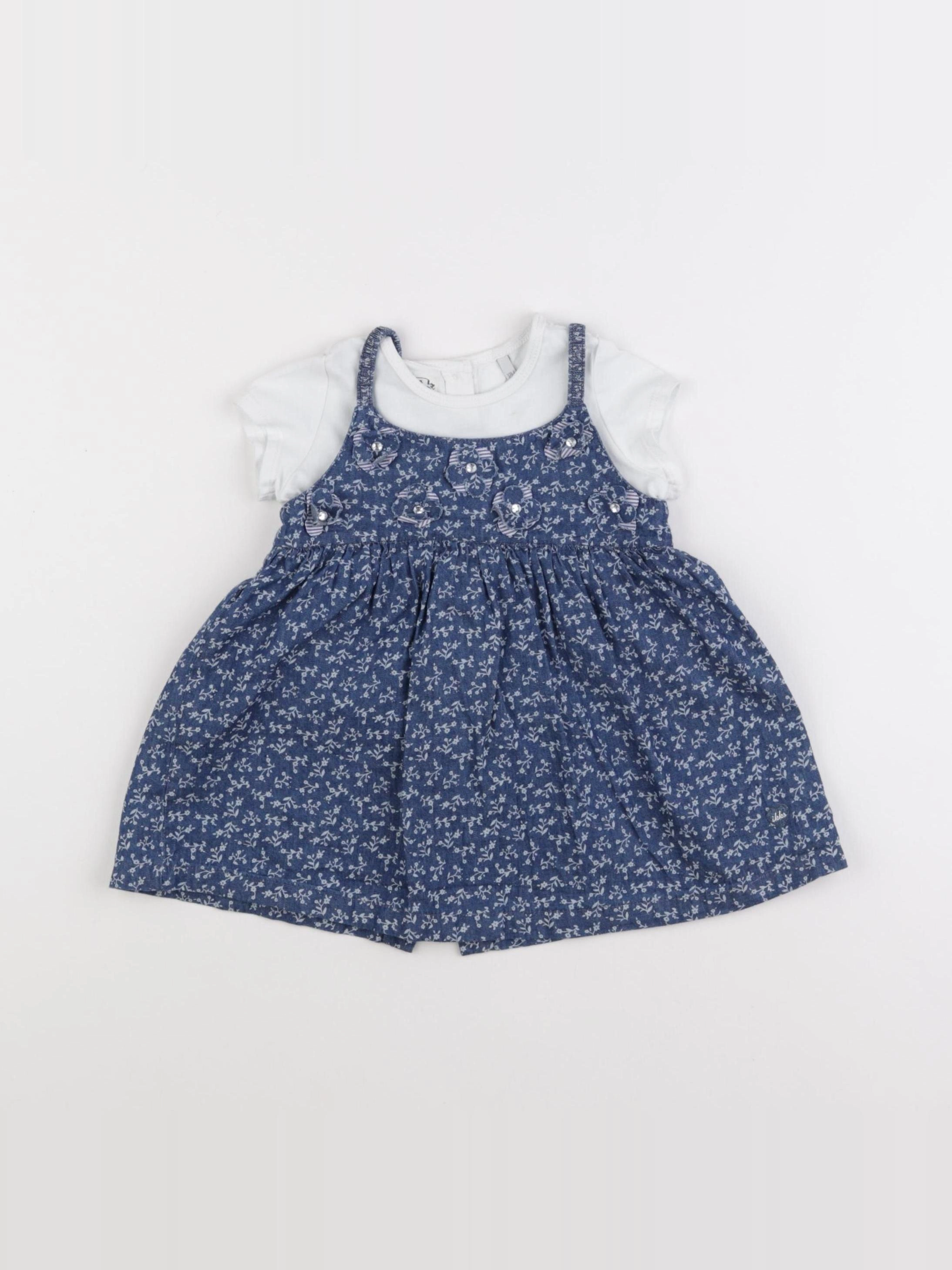 IKKS - robe bleu - 12 mois
