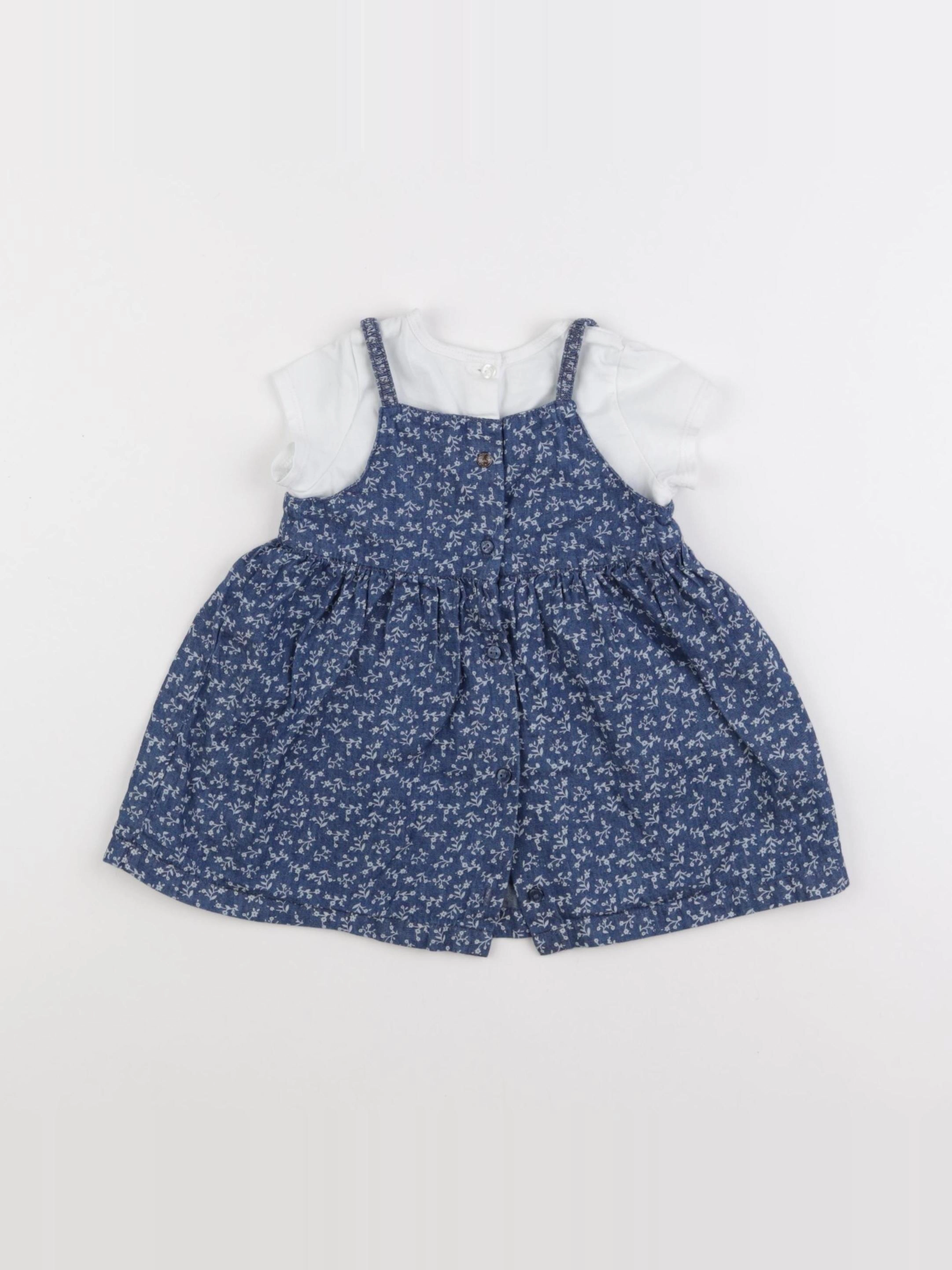 IKKS - robe bleu - 12 mois