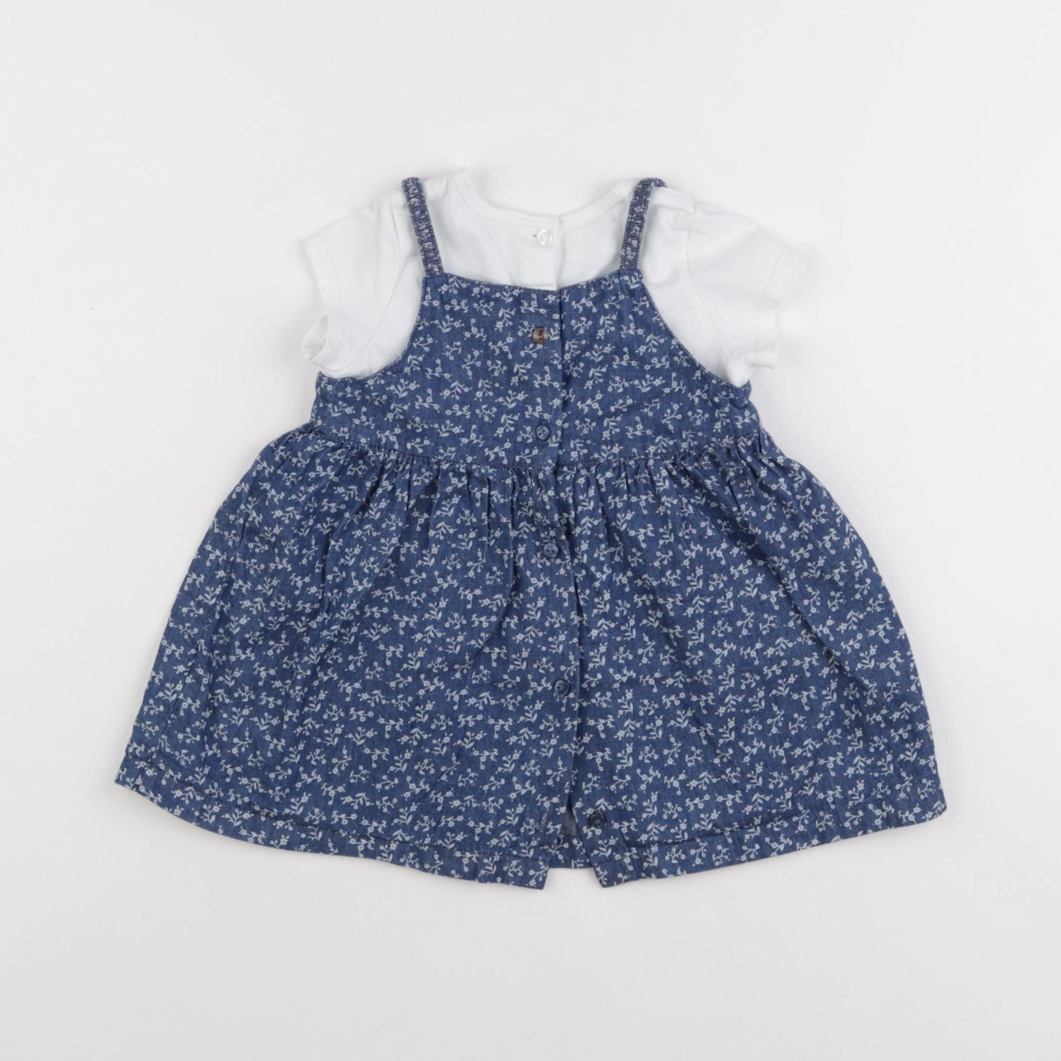 IKKS - robe bleu - 12 mois
