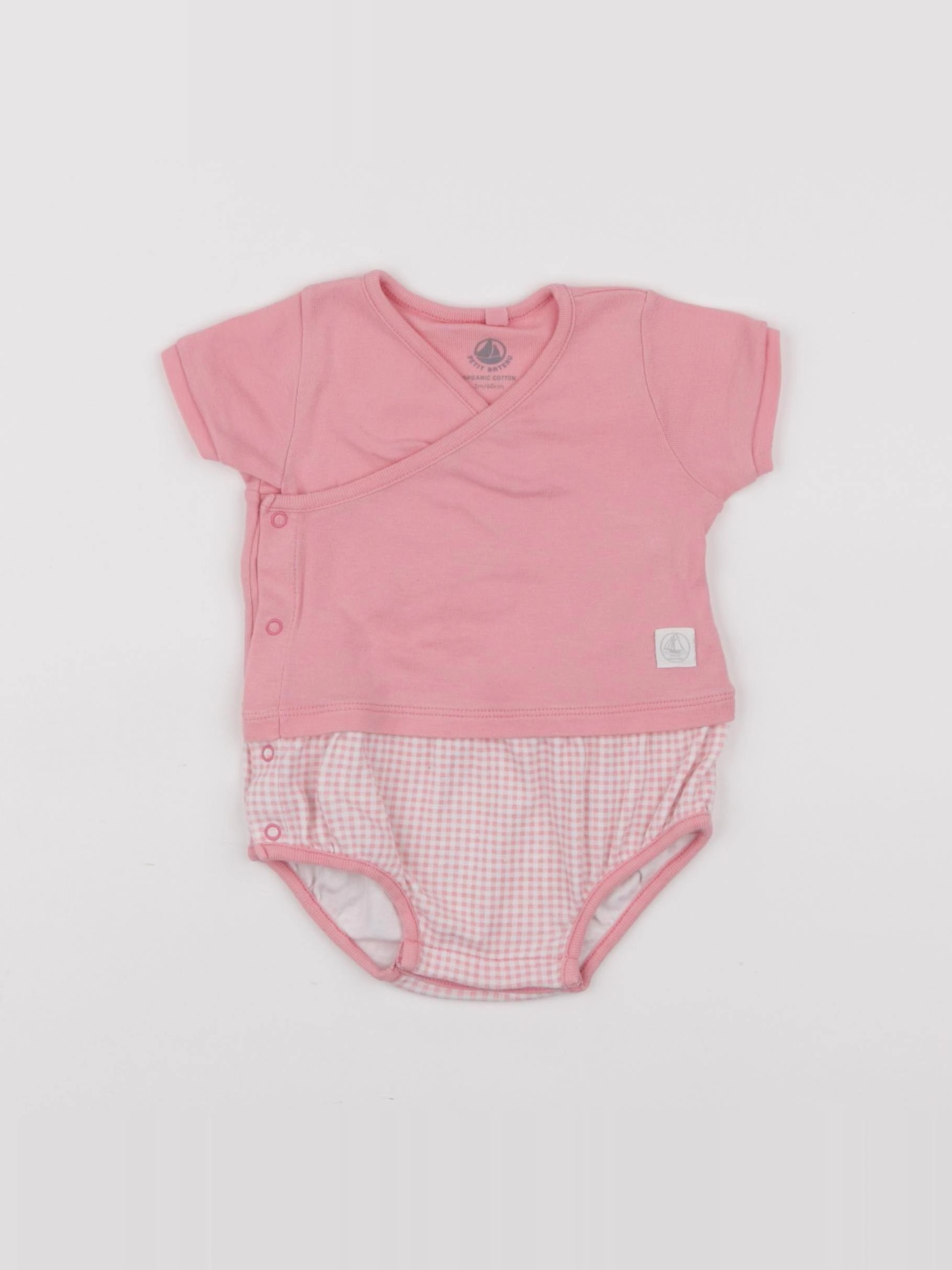 Petit Bateau - combinaison rose - 3 mois