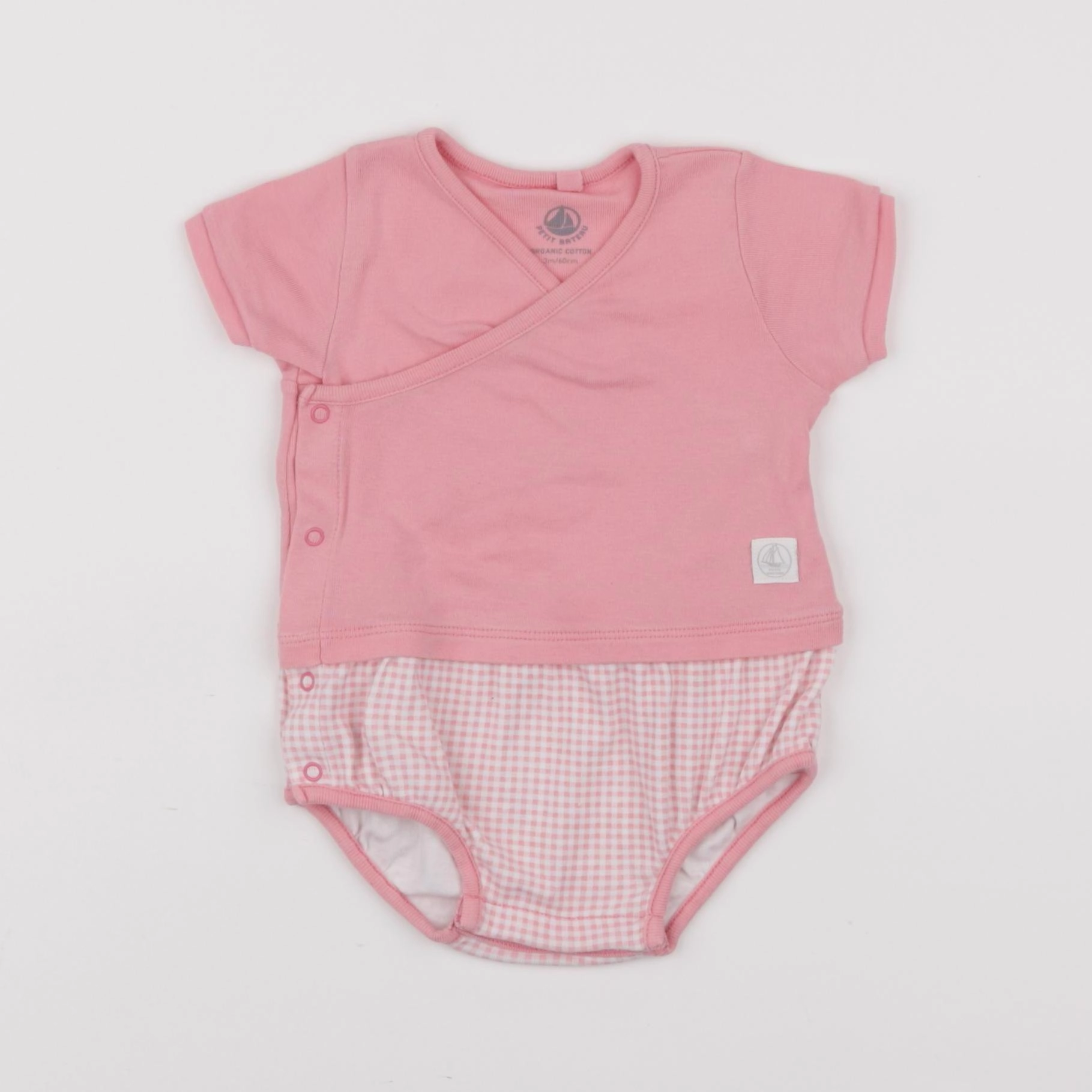 Petit Bateau - combinaison rose - 3 mois