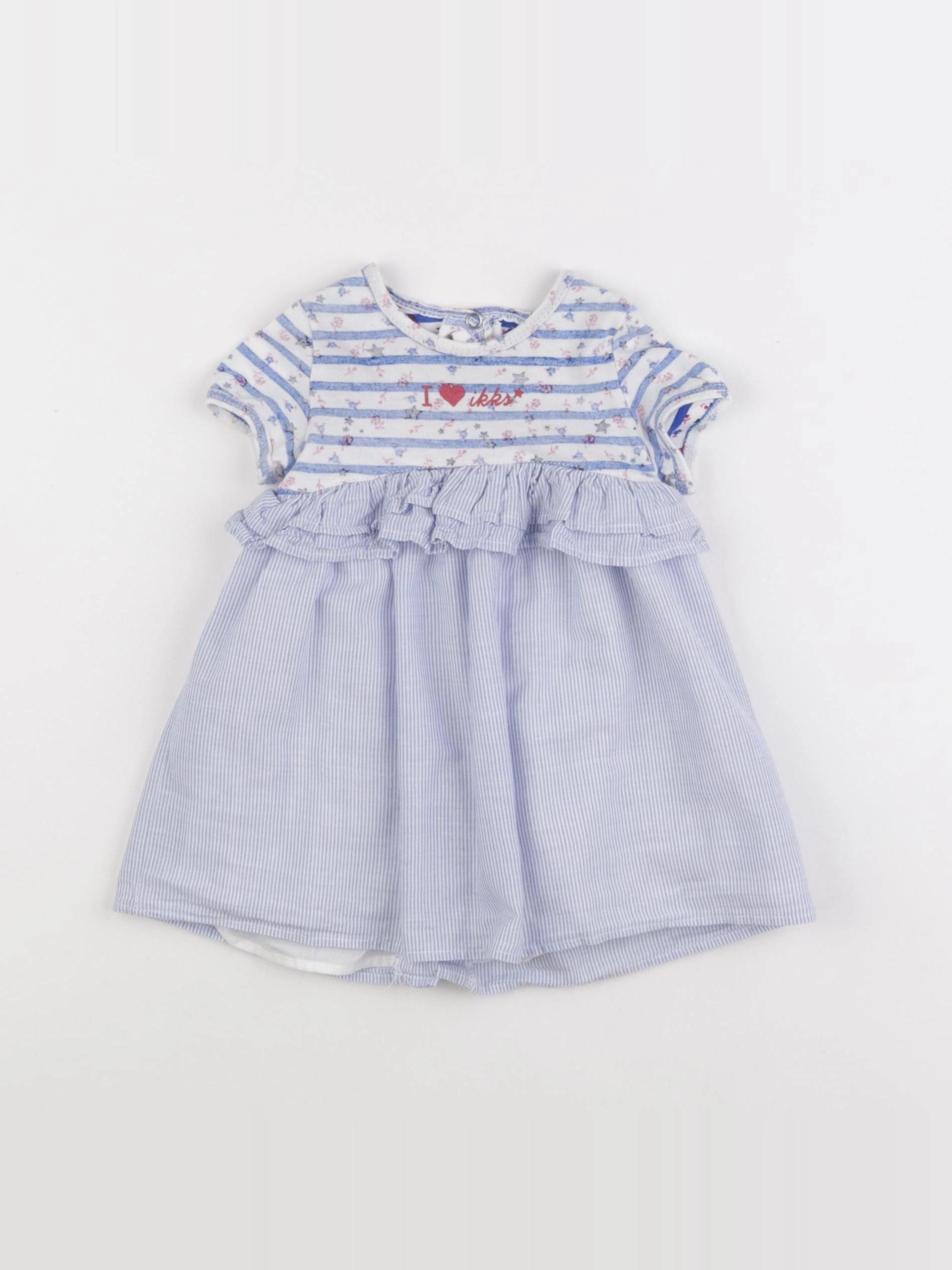 IKKS - robe bleu - 12 mois