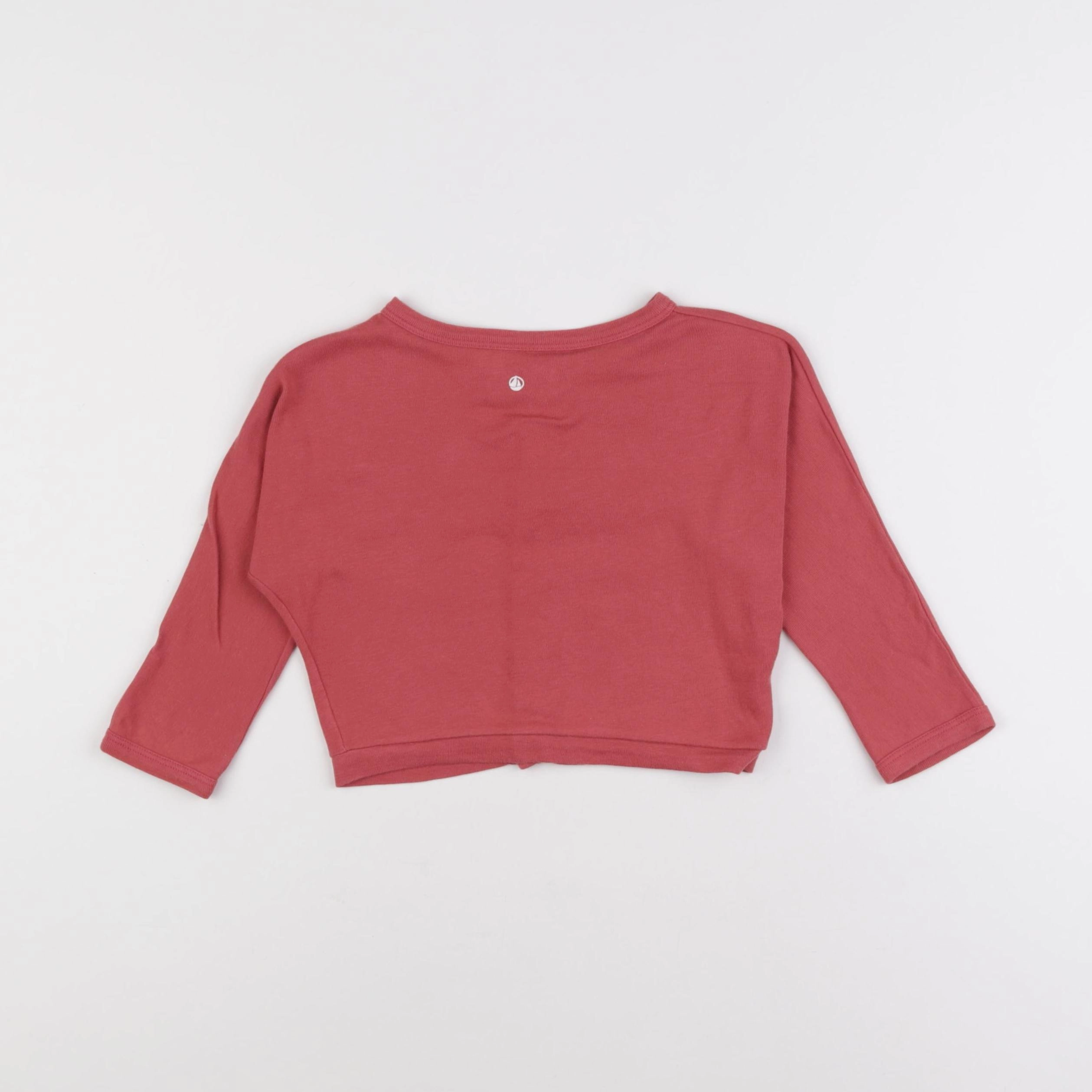 Petit Bateau - sweat rose - 24 mois