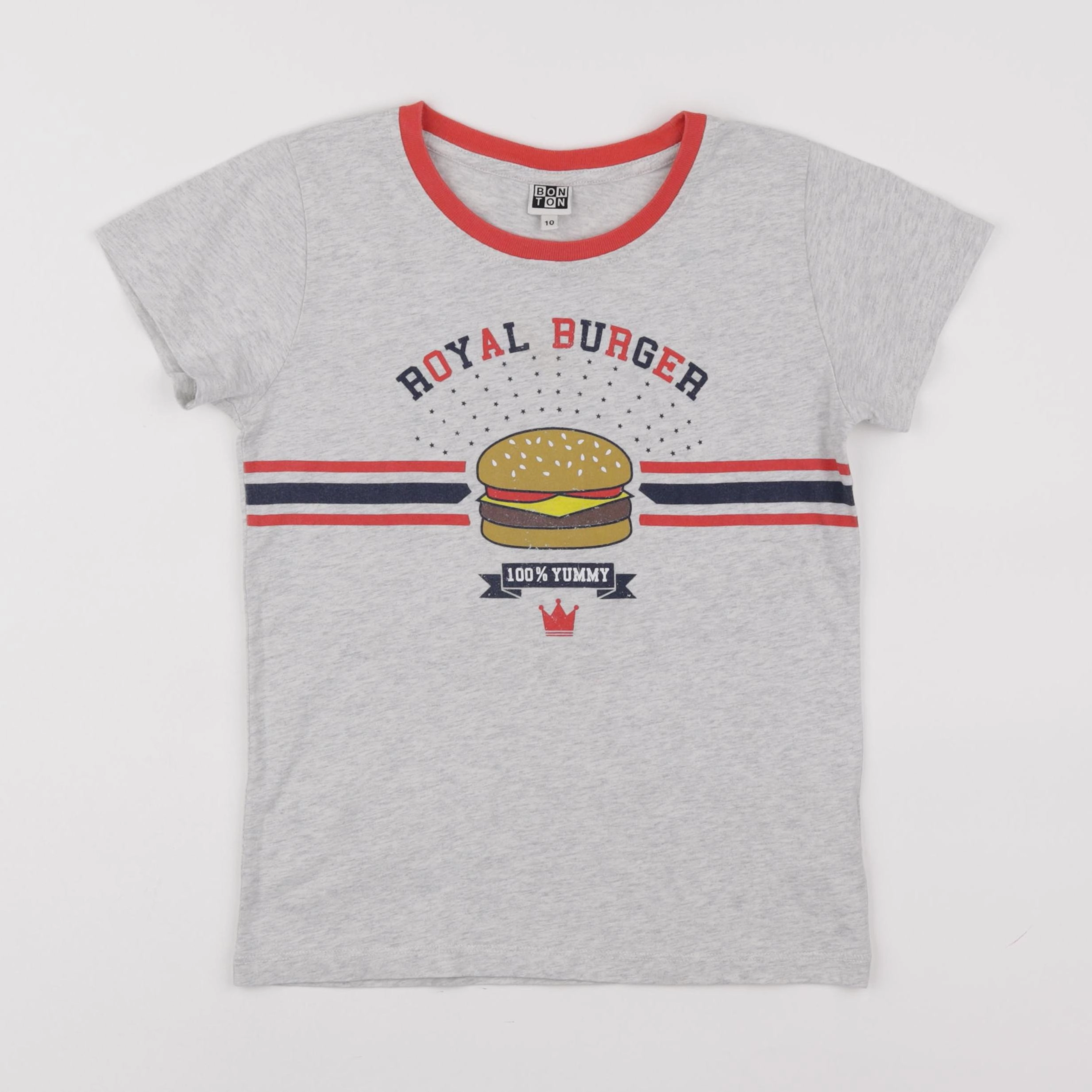 Bonton - tee-shirt gris - 10 ans