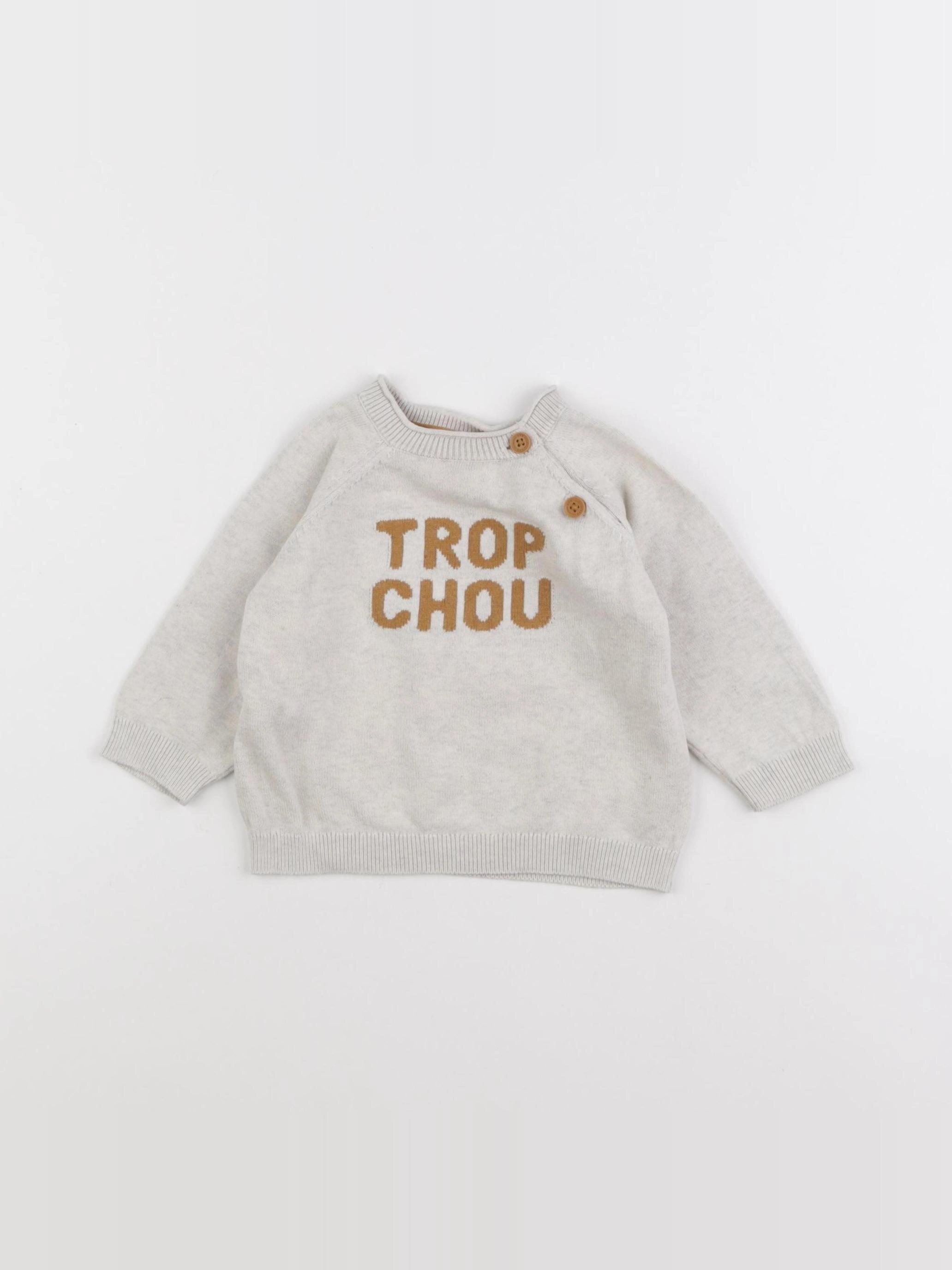 Tape à l'oeil - pull beige - 6 mois