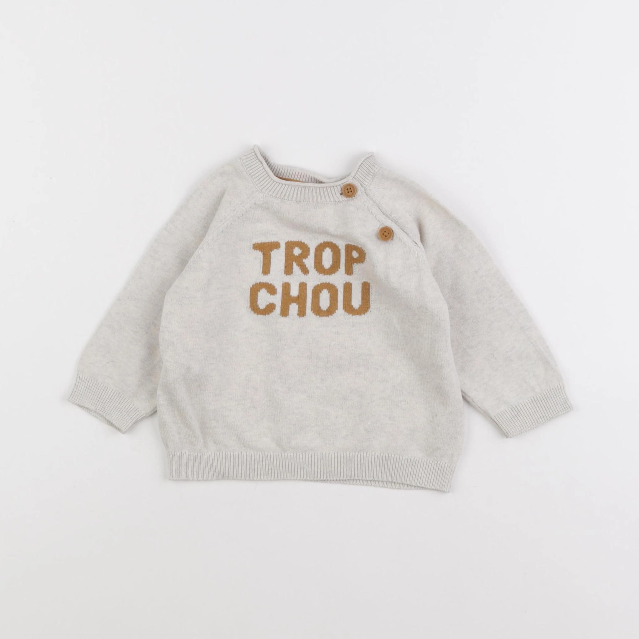 Tape à l'oeil - pull beige - 6 mois