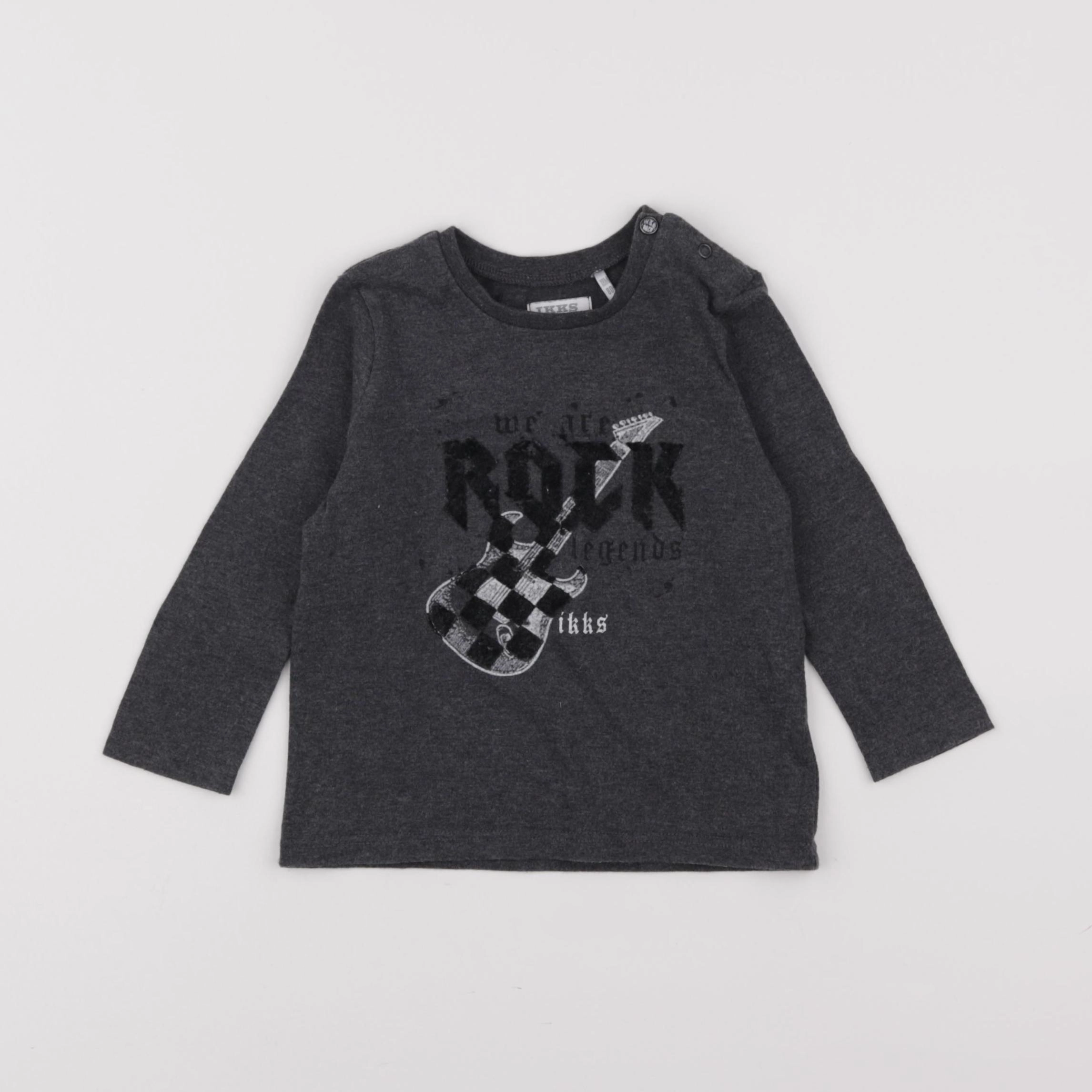 IKKS - tee-shirt gris - 18 mois
