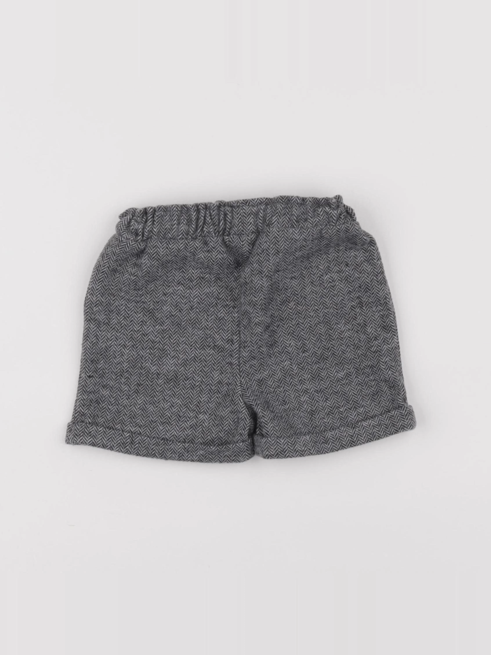 Vertbaudet - short gris - 6 mois