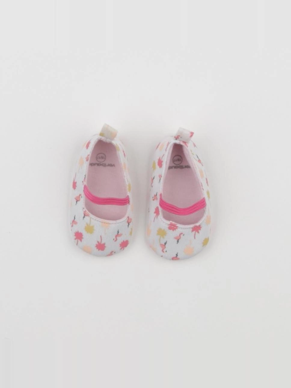 Vertbaudet - chaussons blanc, rose - pointure 16/17