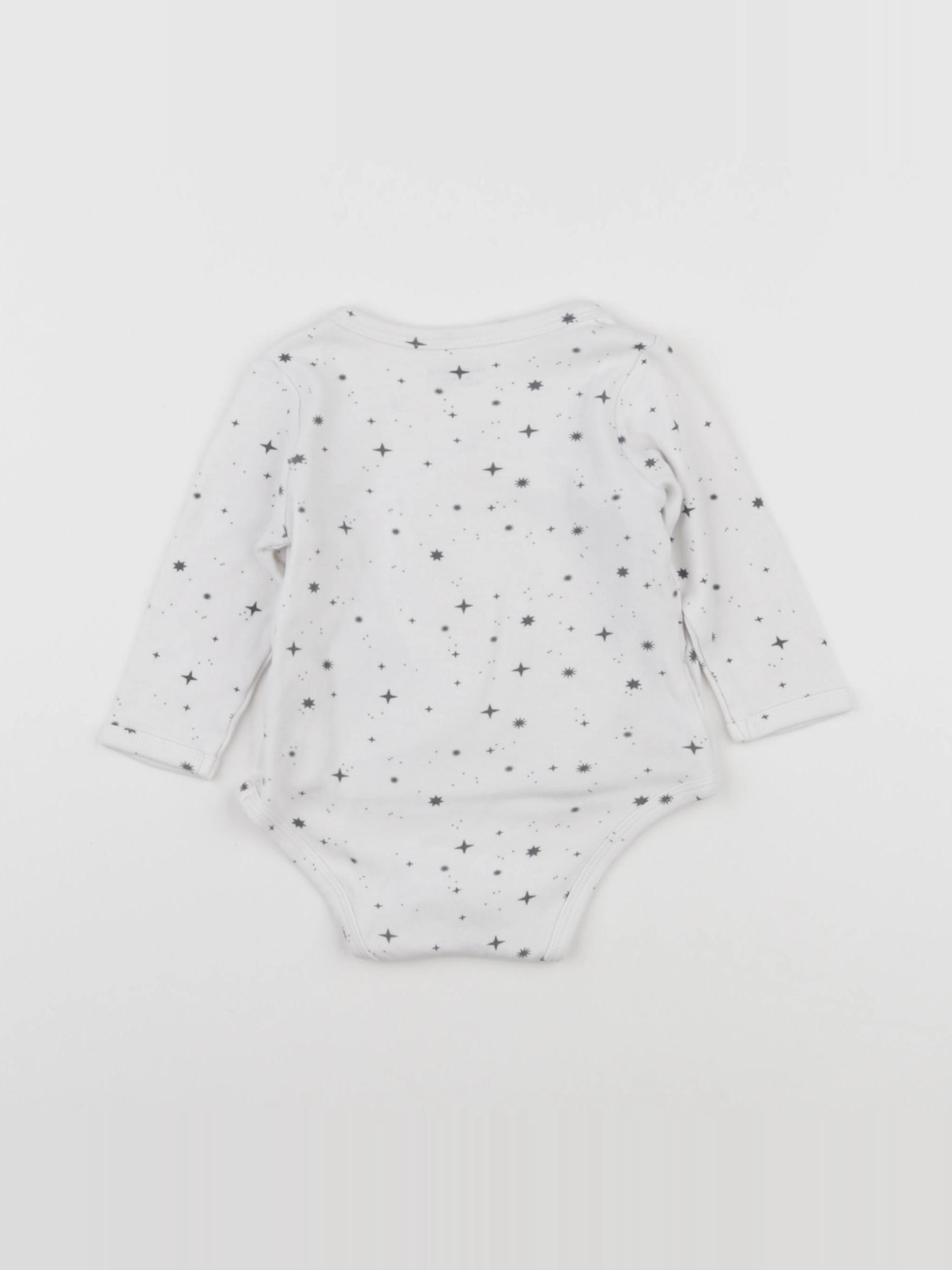 Vertbaudet - body blanc, bleu - 9 mois