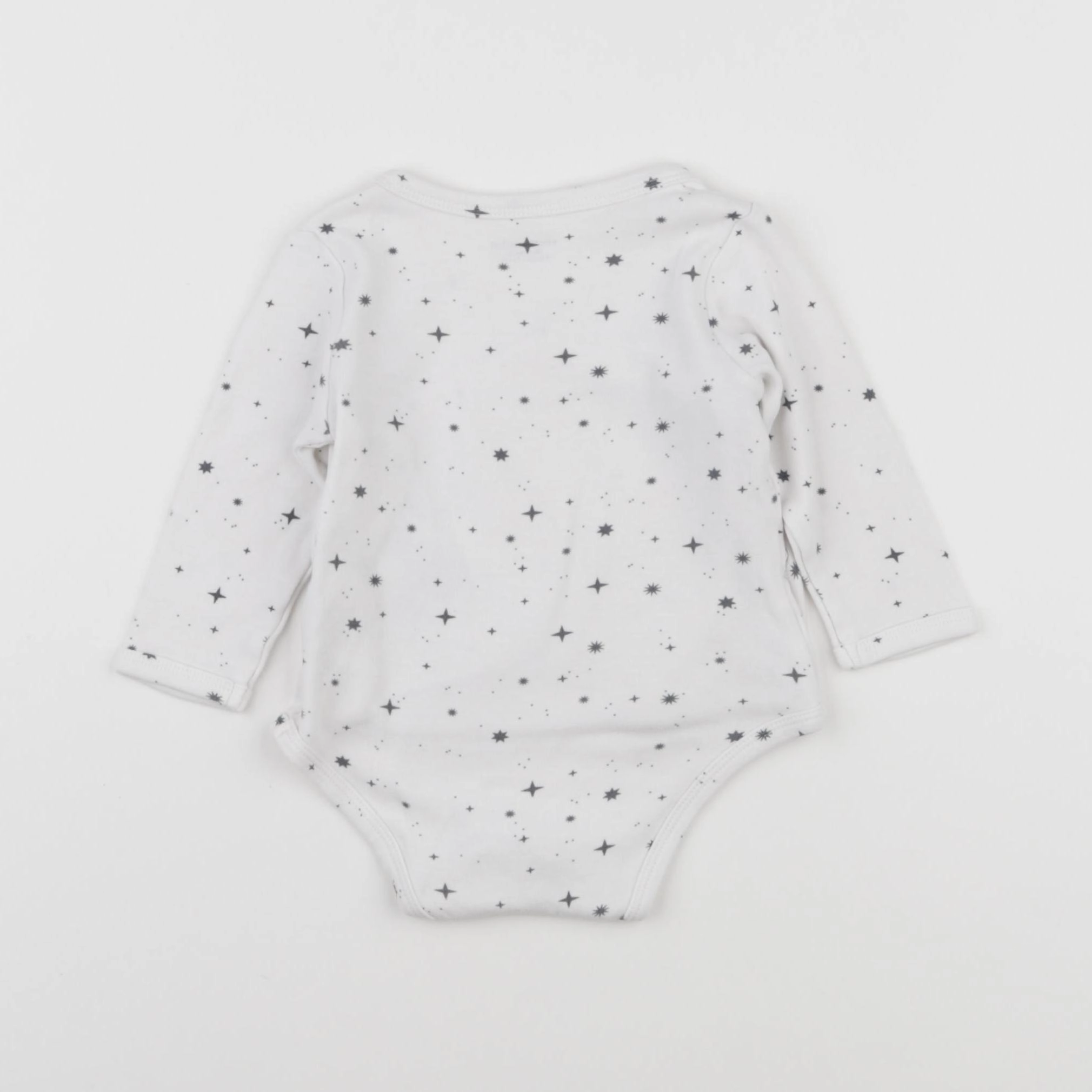 Vertbaudet - body blanc, bleu - 9 mois