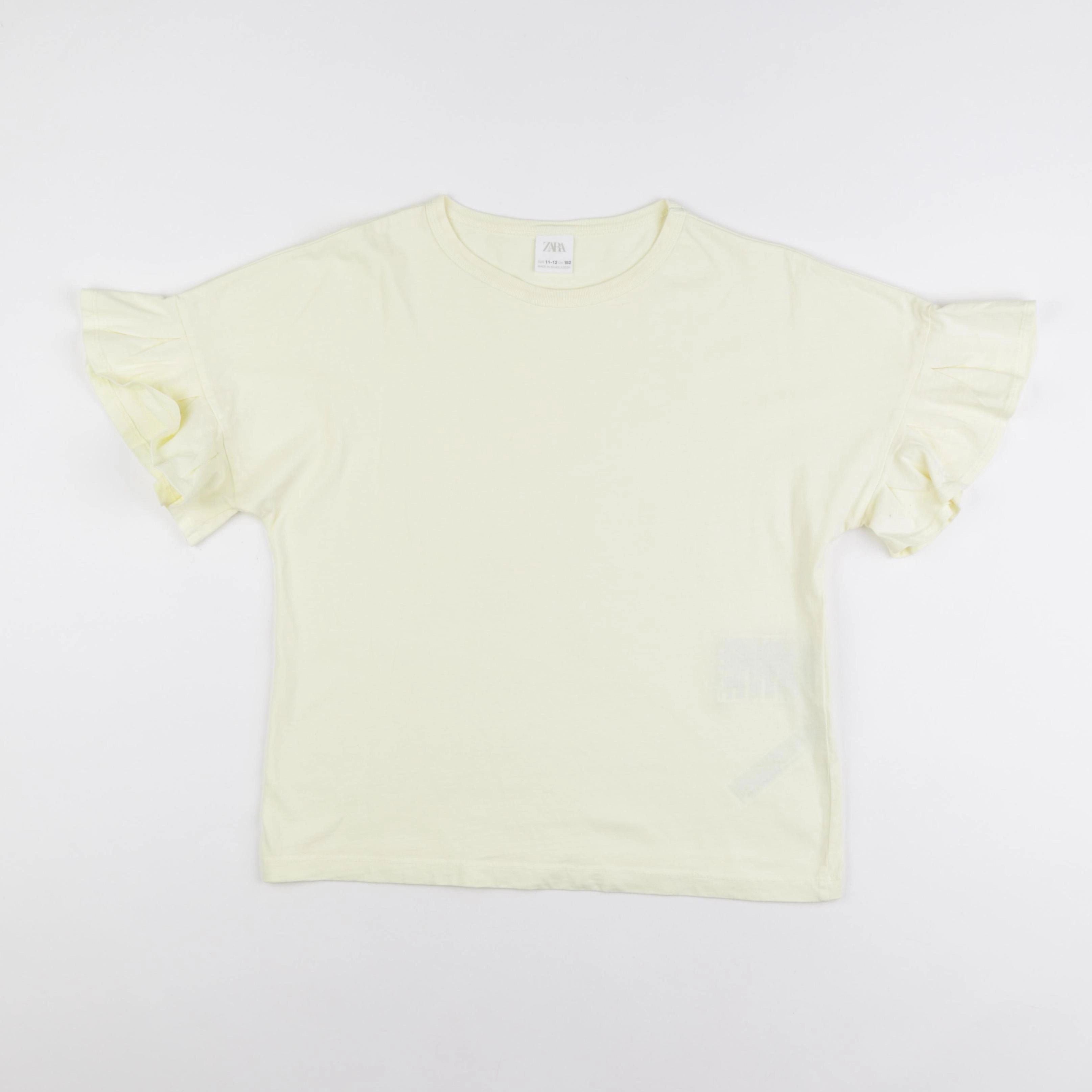 Zara - tee-shirt jaune - 11/12 ans