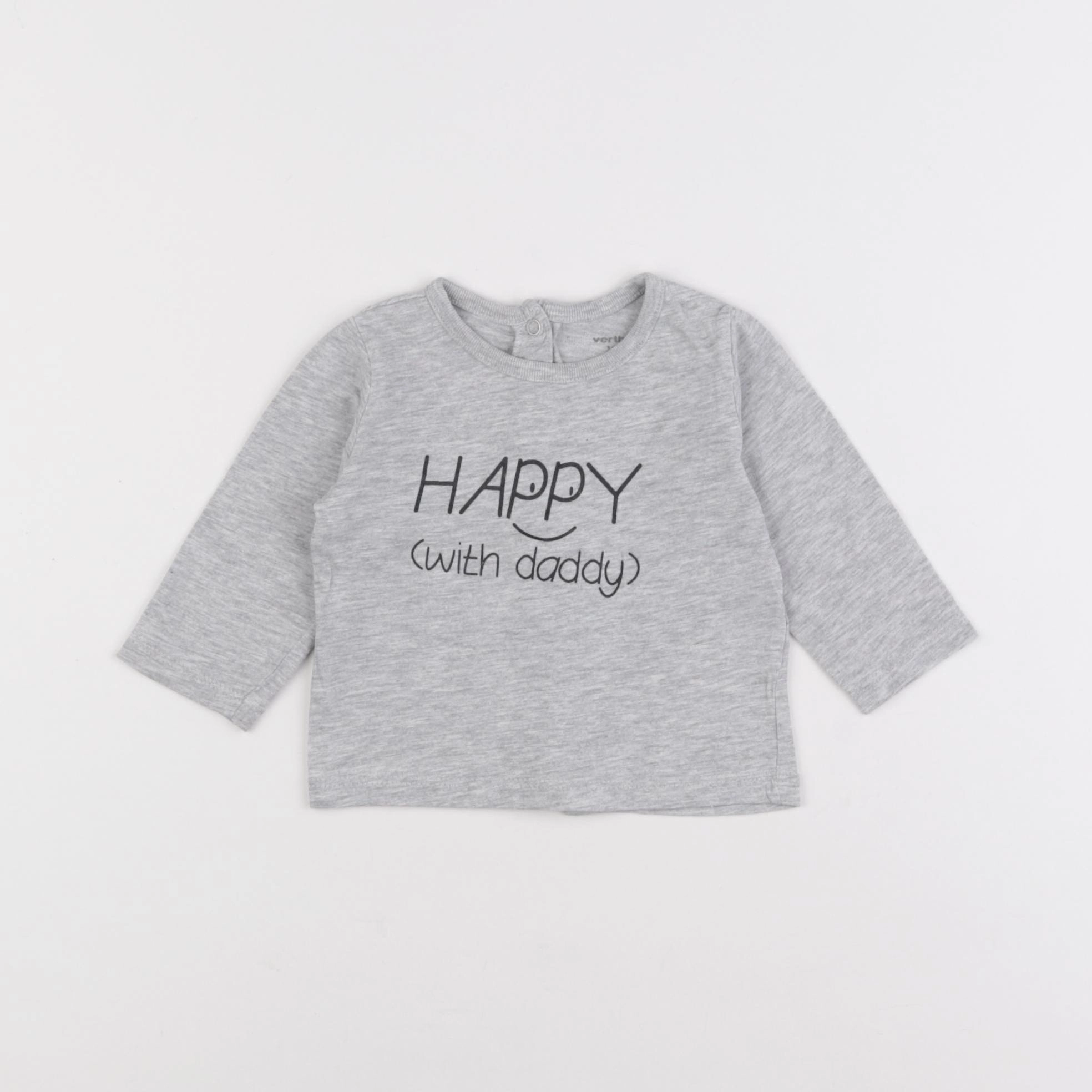 Vertbaudet - tee-shirt gris - 1 mois