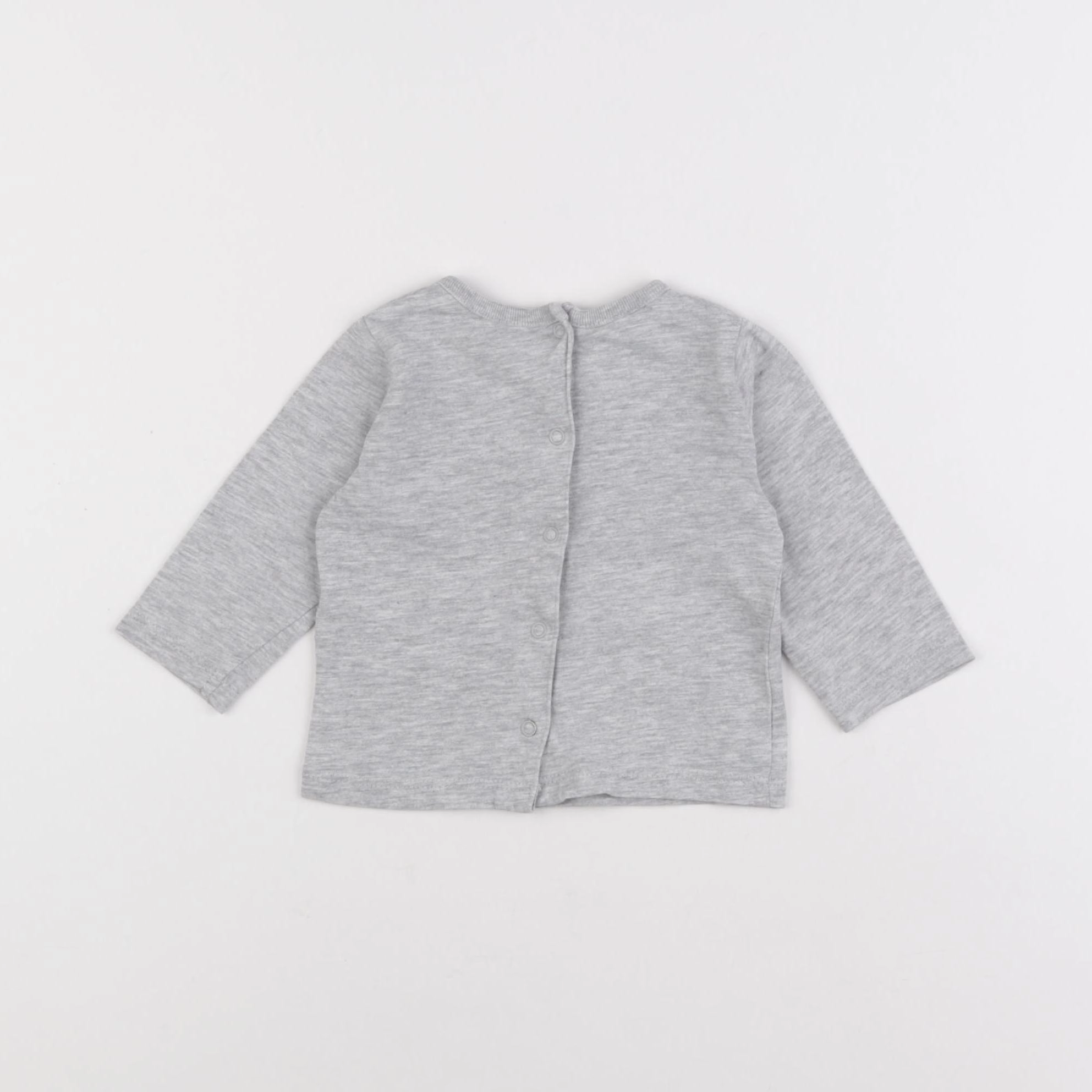 Vertbaudet - tee-shirt gris - 1 mois