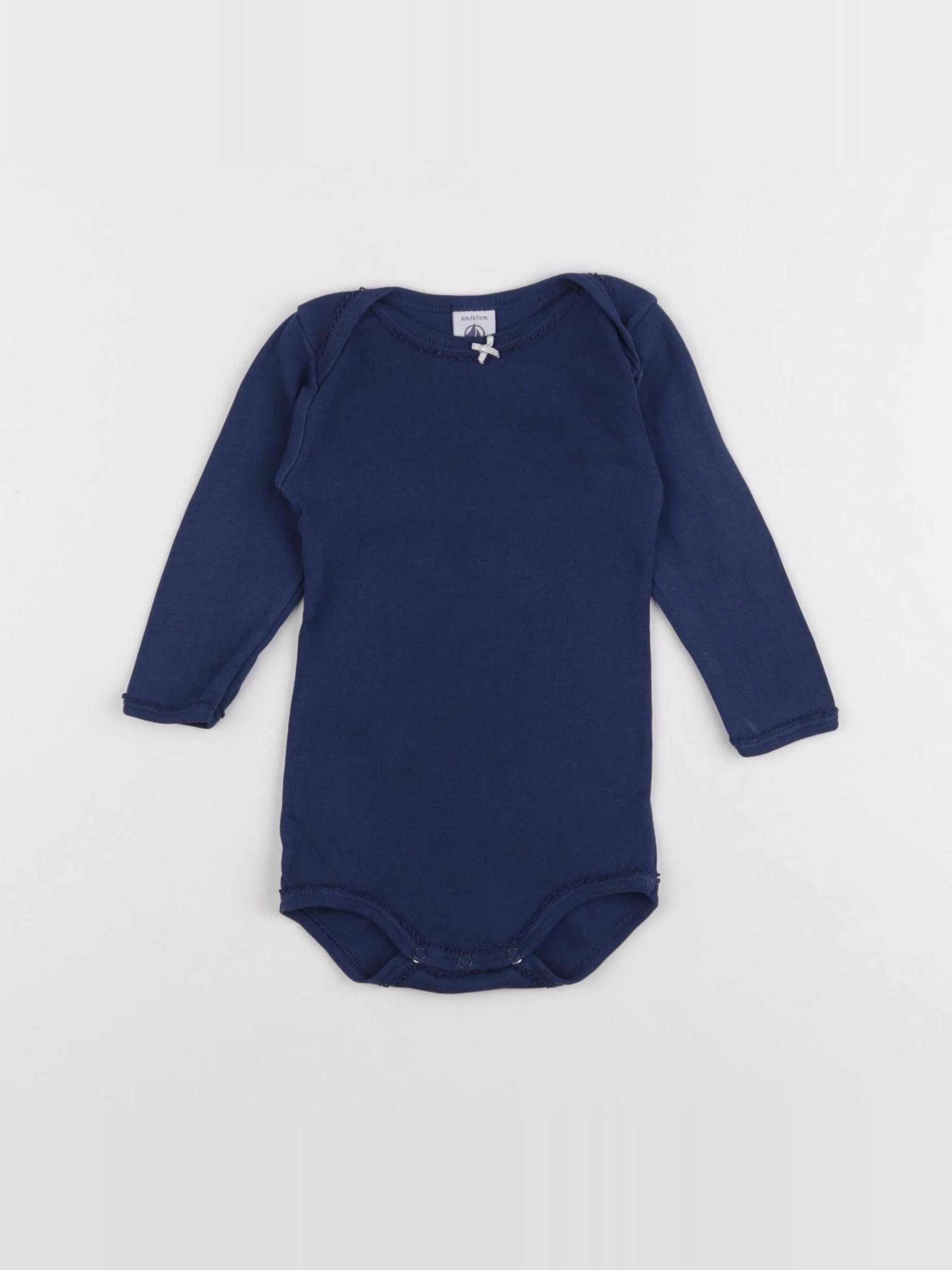 Petit Bateau - body bleu - 6 mois