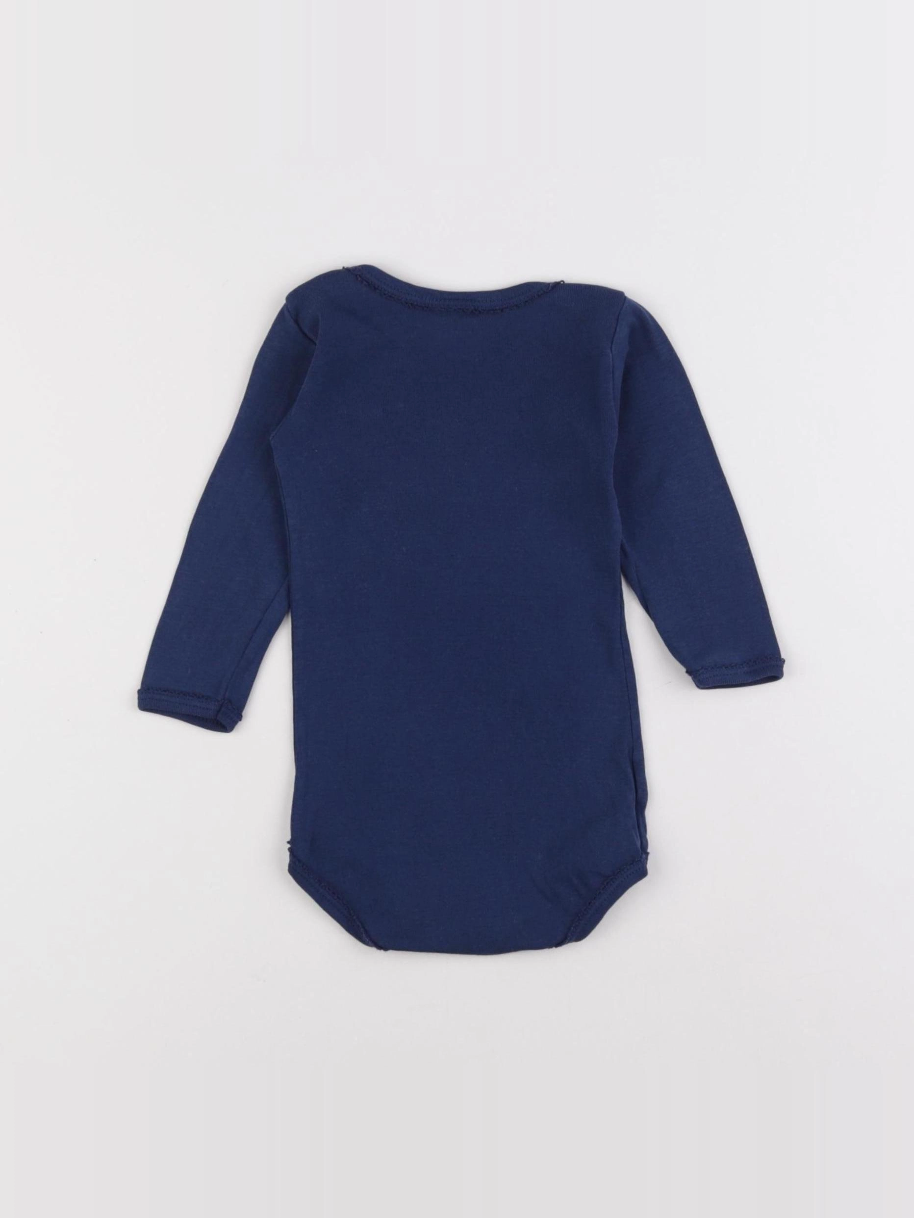 Petit Bateau - body bleu - 6 mois