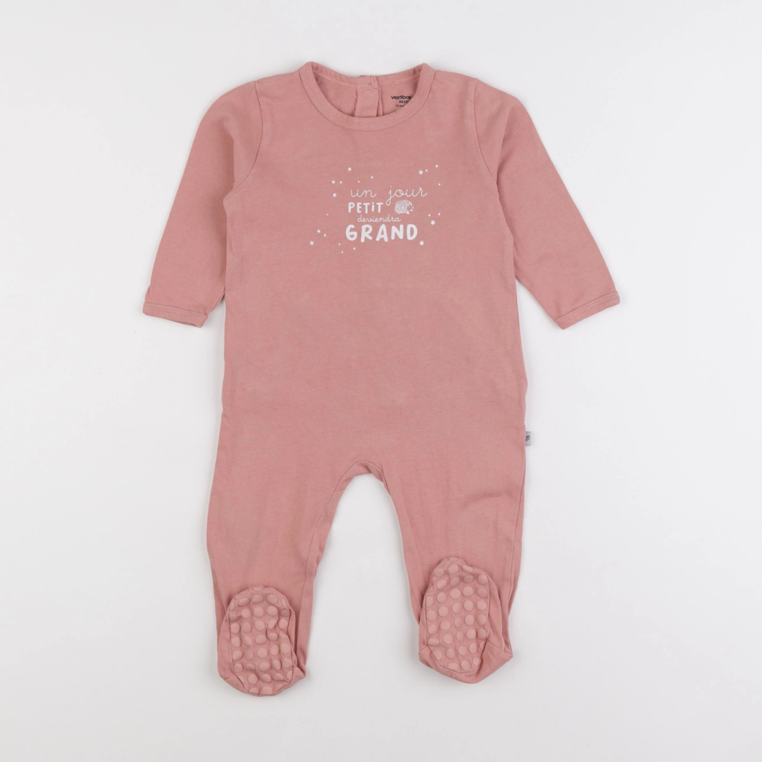 Vertbaudet - pyjama coton rose - 12 mois