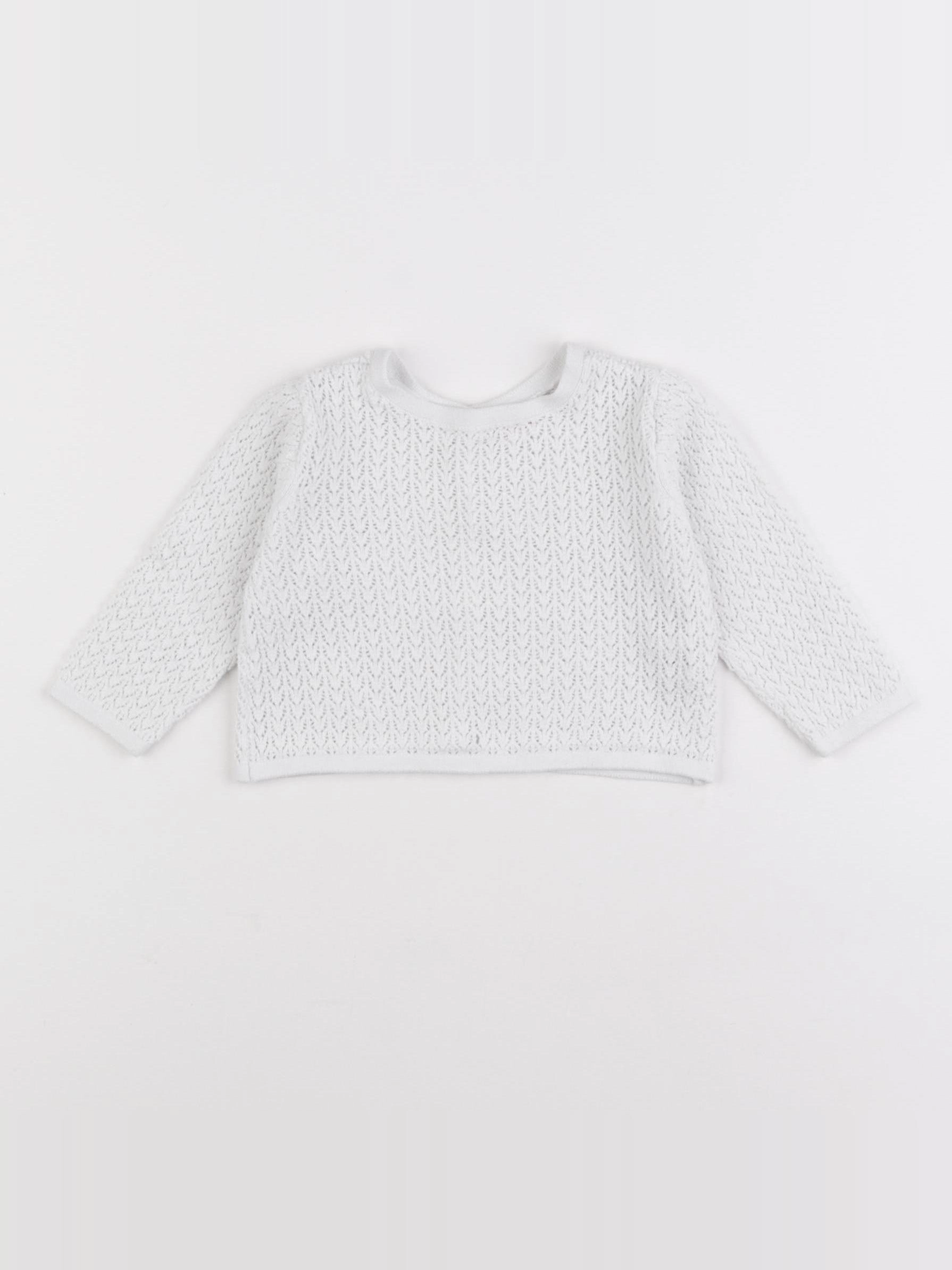 Zara - gilet blanc - 3/6 mois