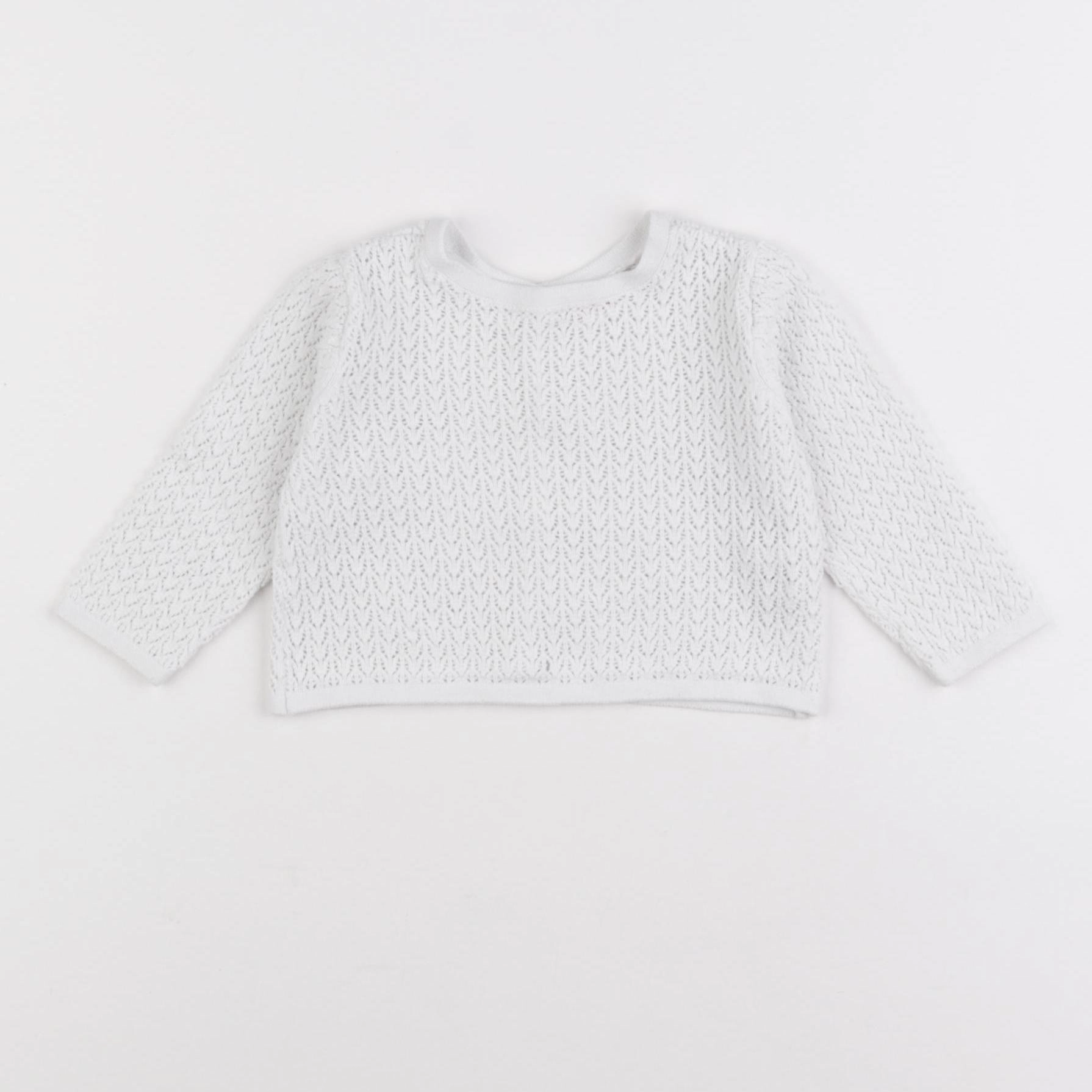 Zara - gilet blanc - 3/6 mois