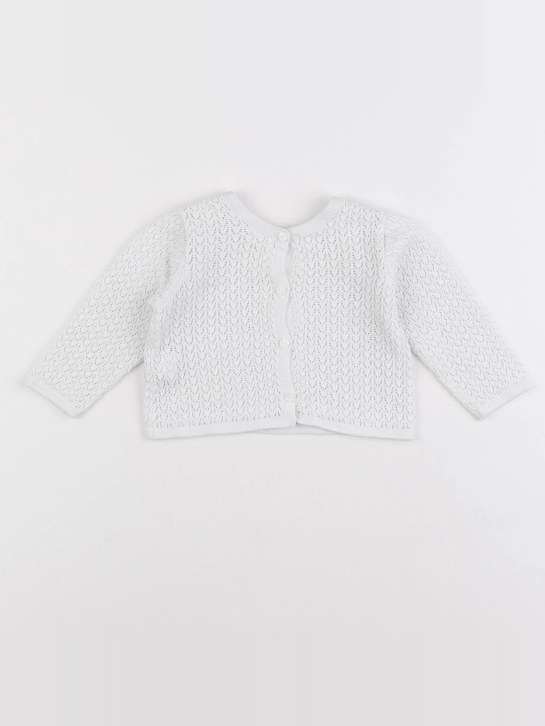 Zara - gilet blanc - 3/6 mois